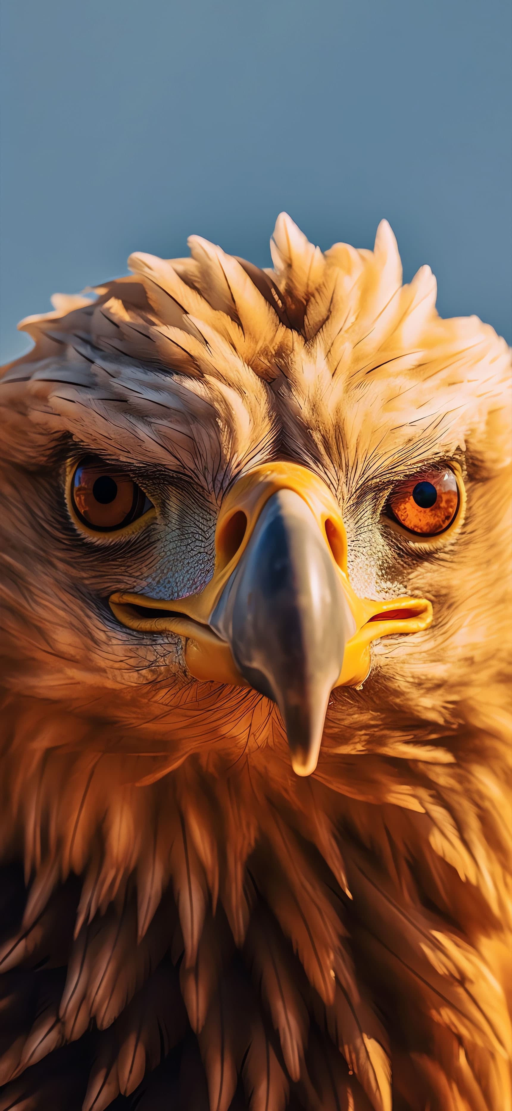 Golden Eagle Gaze - Pro phone wallpaper