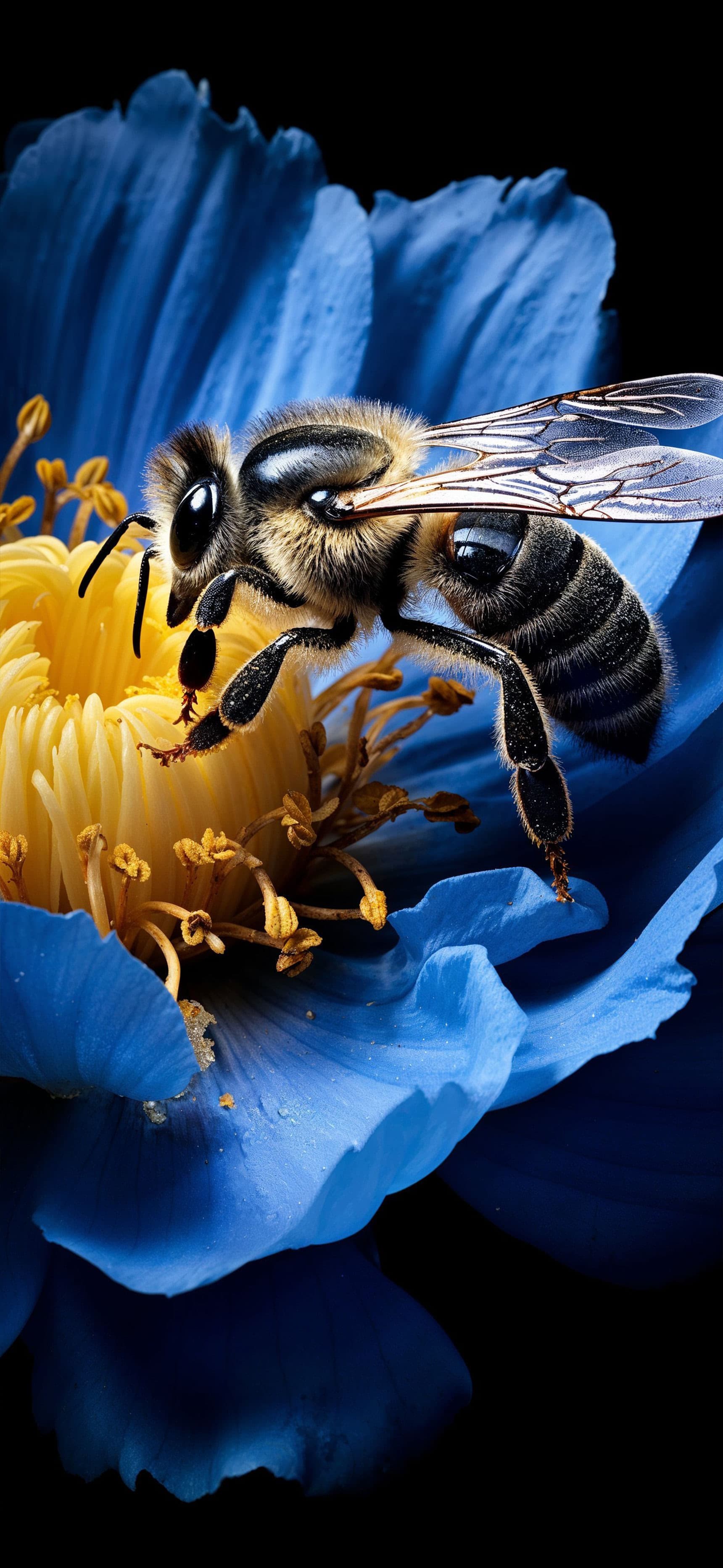 Bee on Flower - Pro phone wallpaper