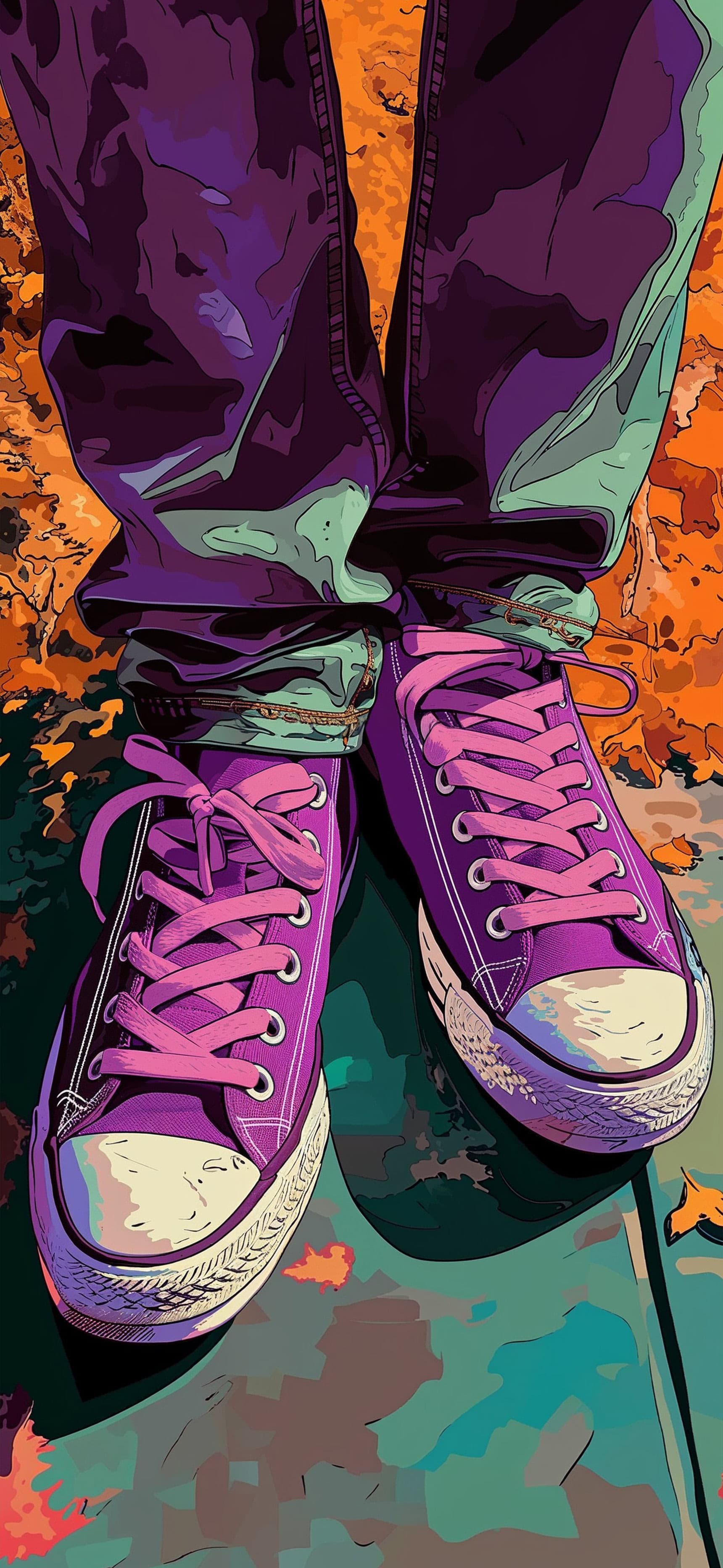 Purple Sneaker Style - Pro phone wallpaper