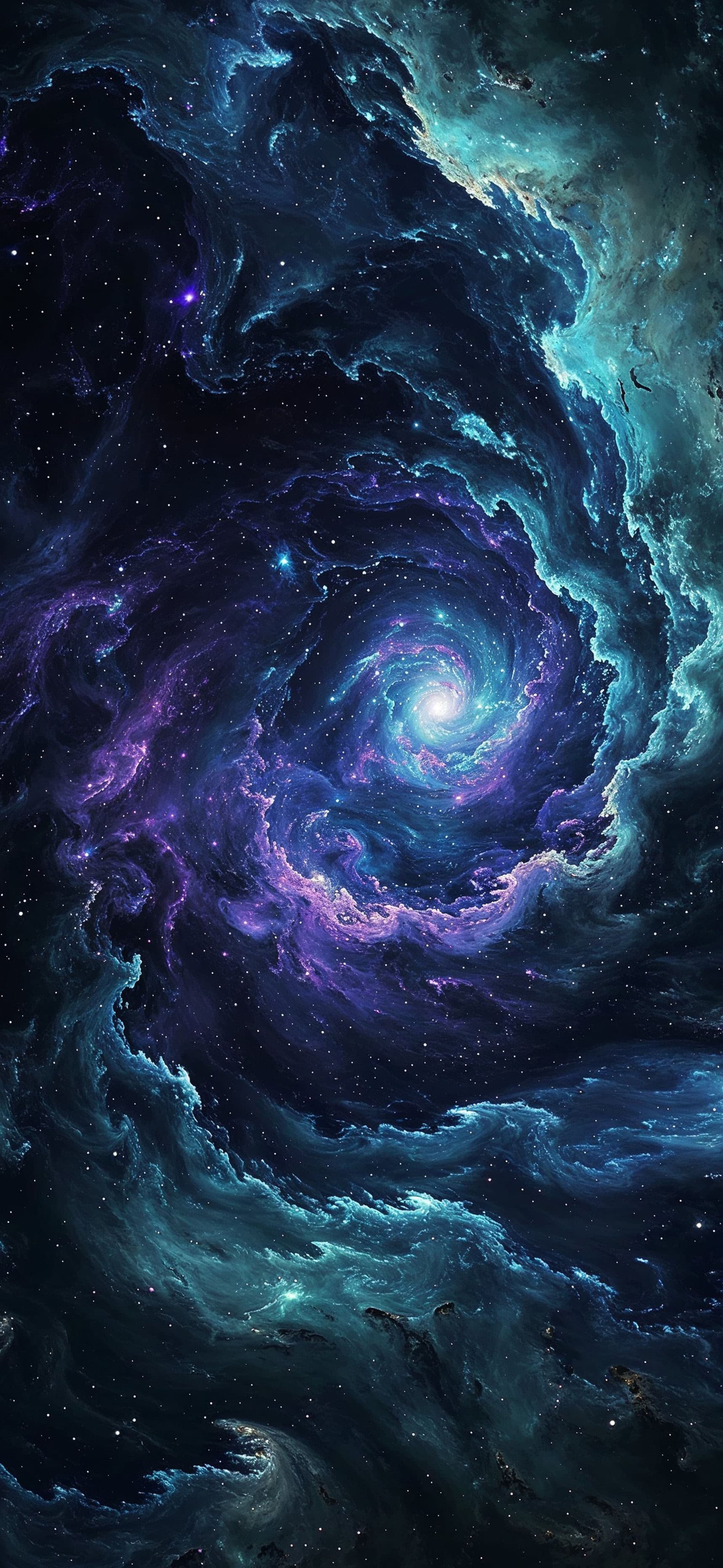 Cosmic Nebula Swirl - Pro phone wallpaper