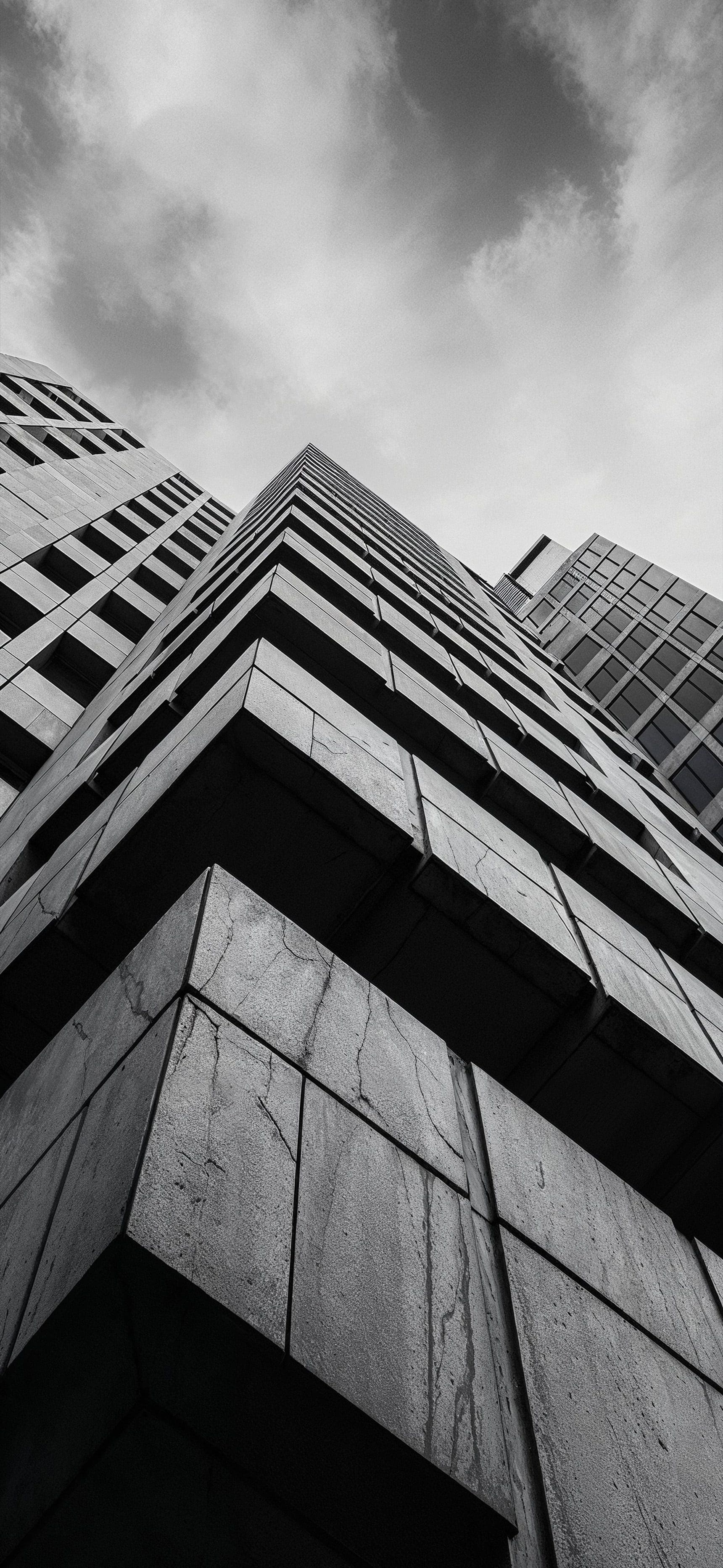 Monochrome Building Corner - Pro phone wallpaper