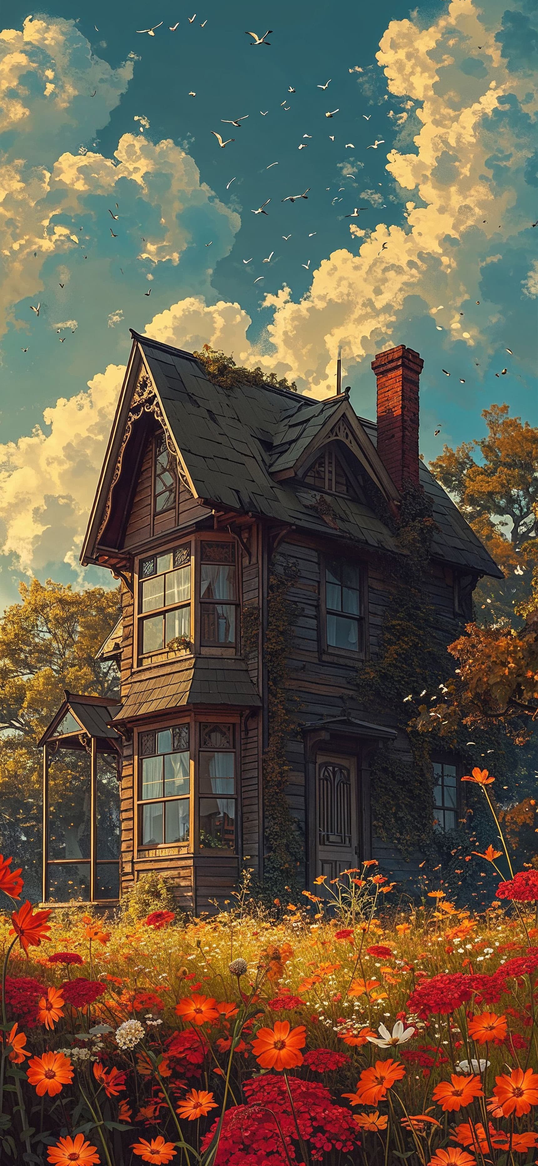 Floral Home View - Pro phone wallpaper