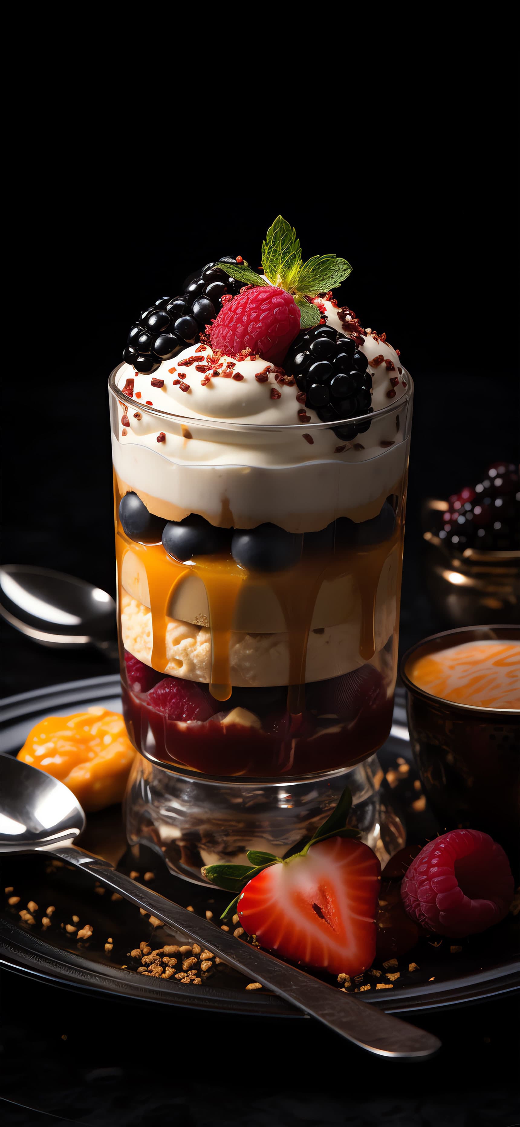 Berry Delight Parfait - Pro phone wallpaper