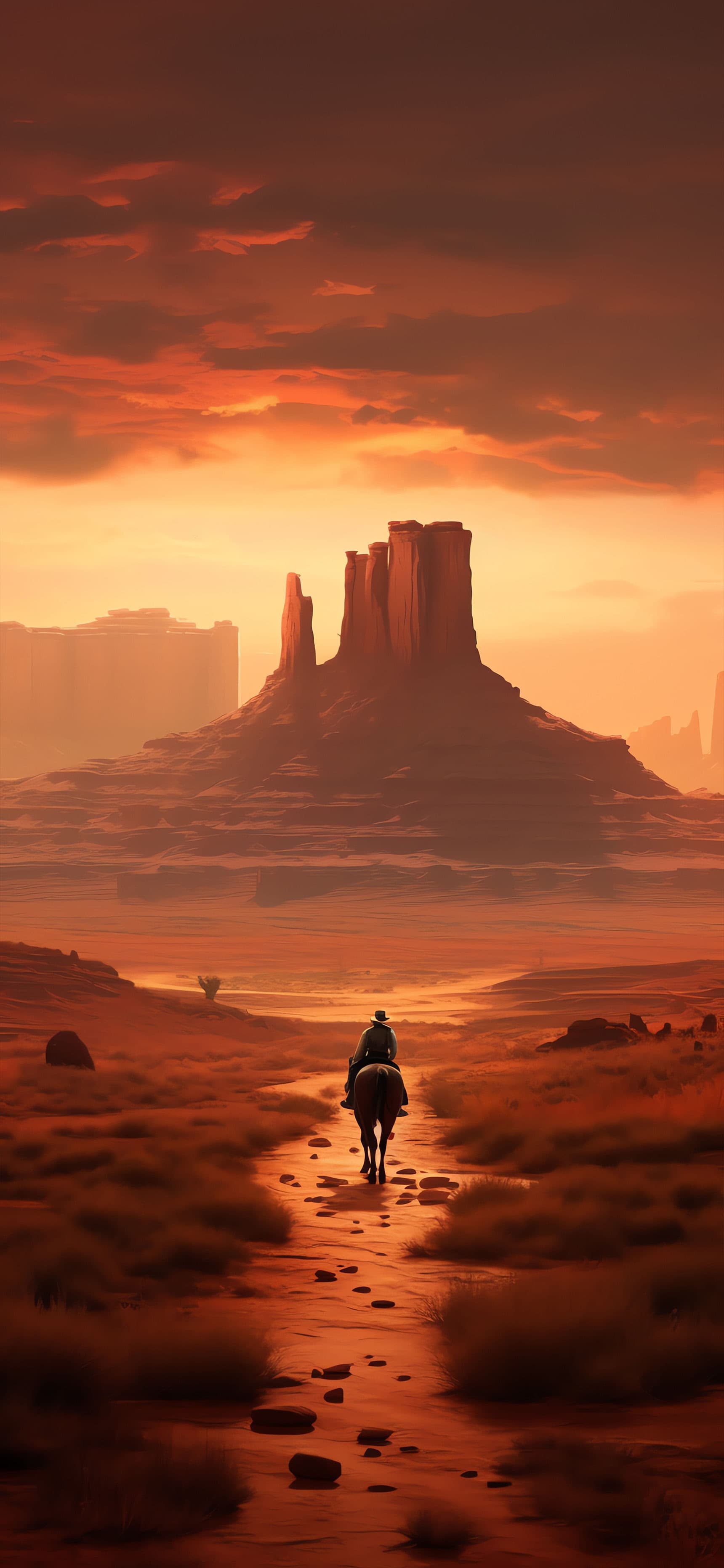 Western Desert Rider - Pro phone wallpaper