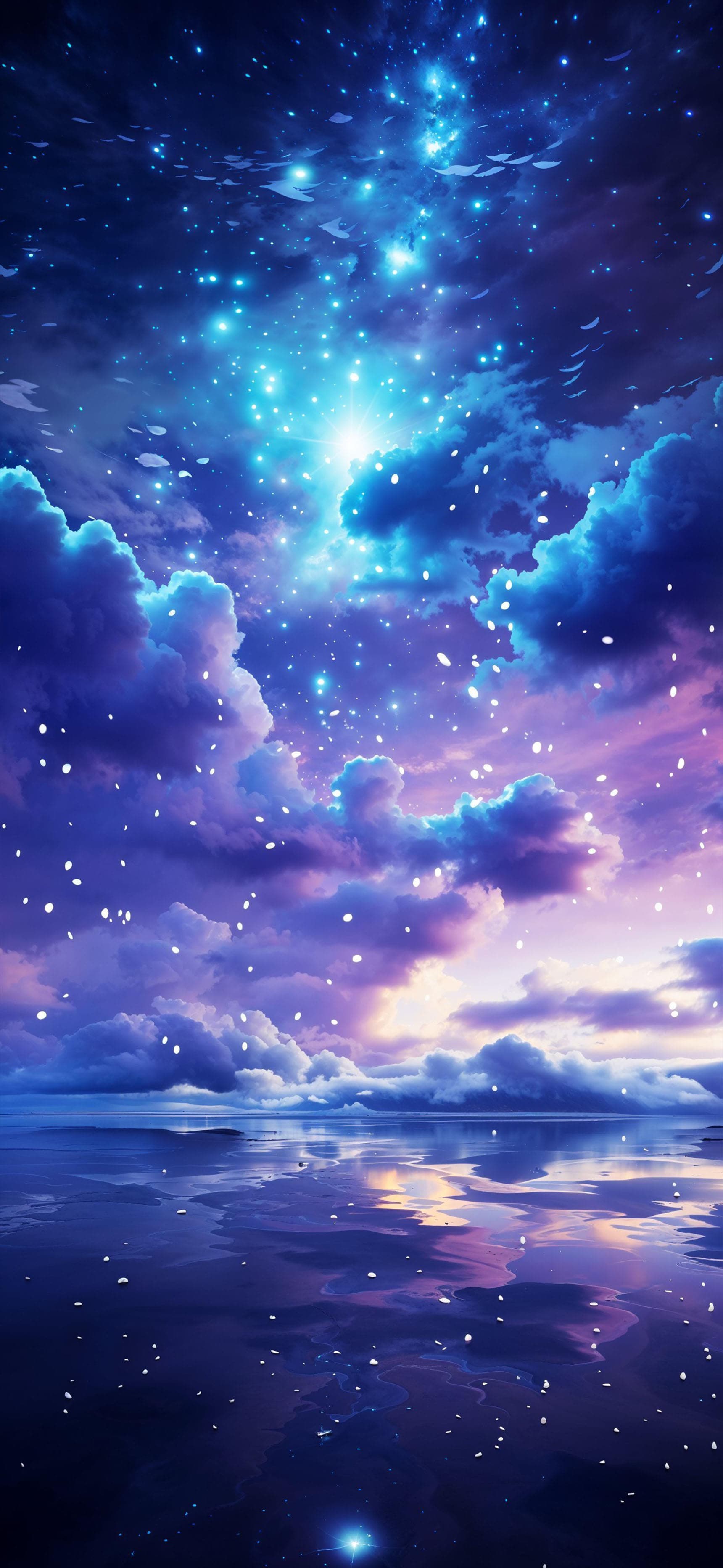 Celestial Water Reflection - Pro phone wallpaper