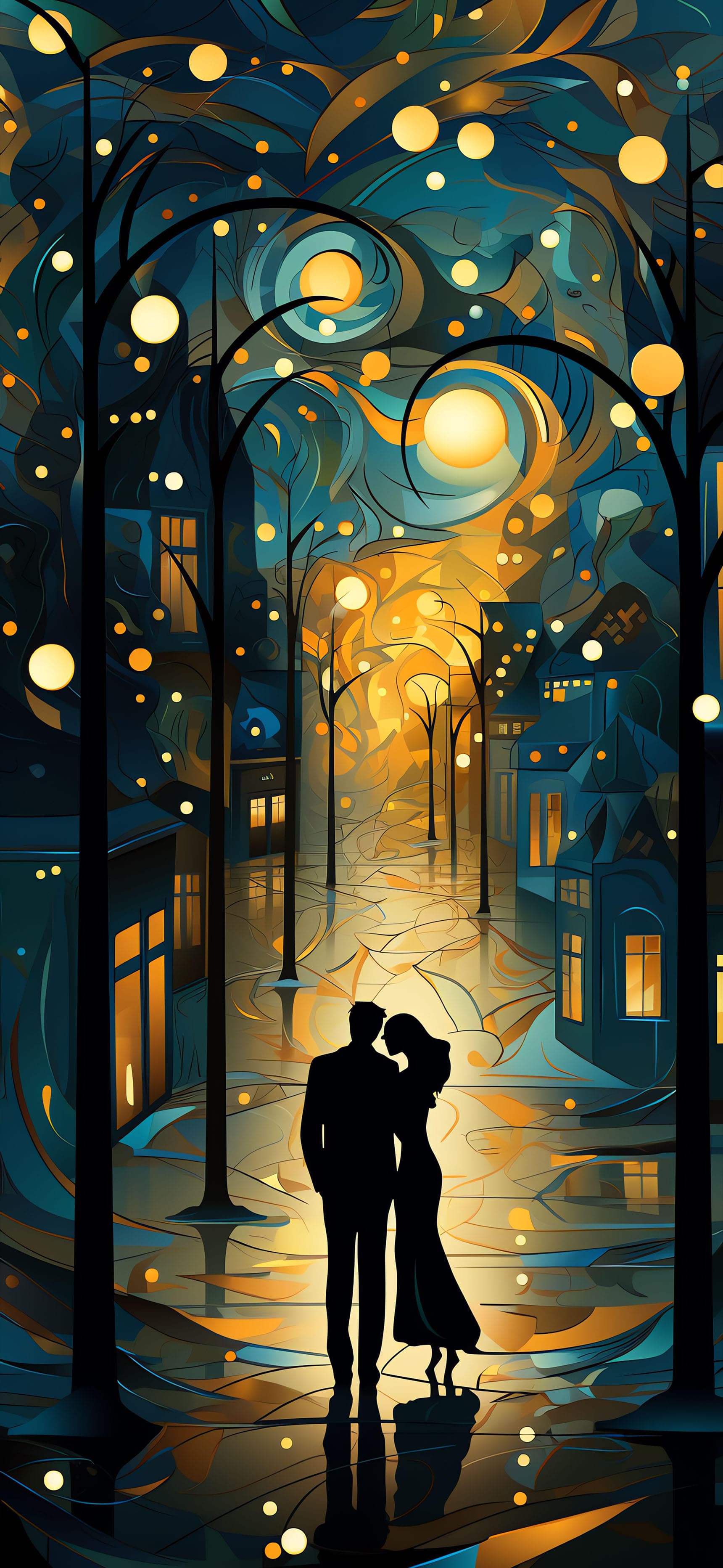 Romantic City Lights - Pro phone wallpaper