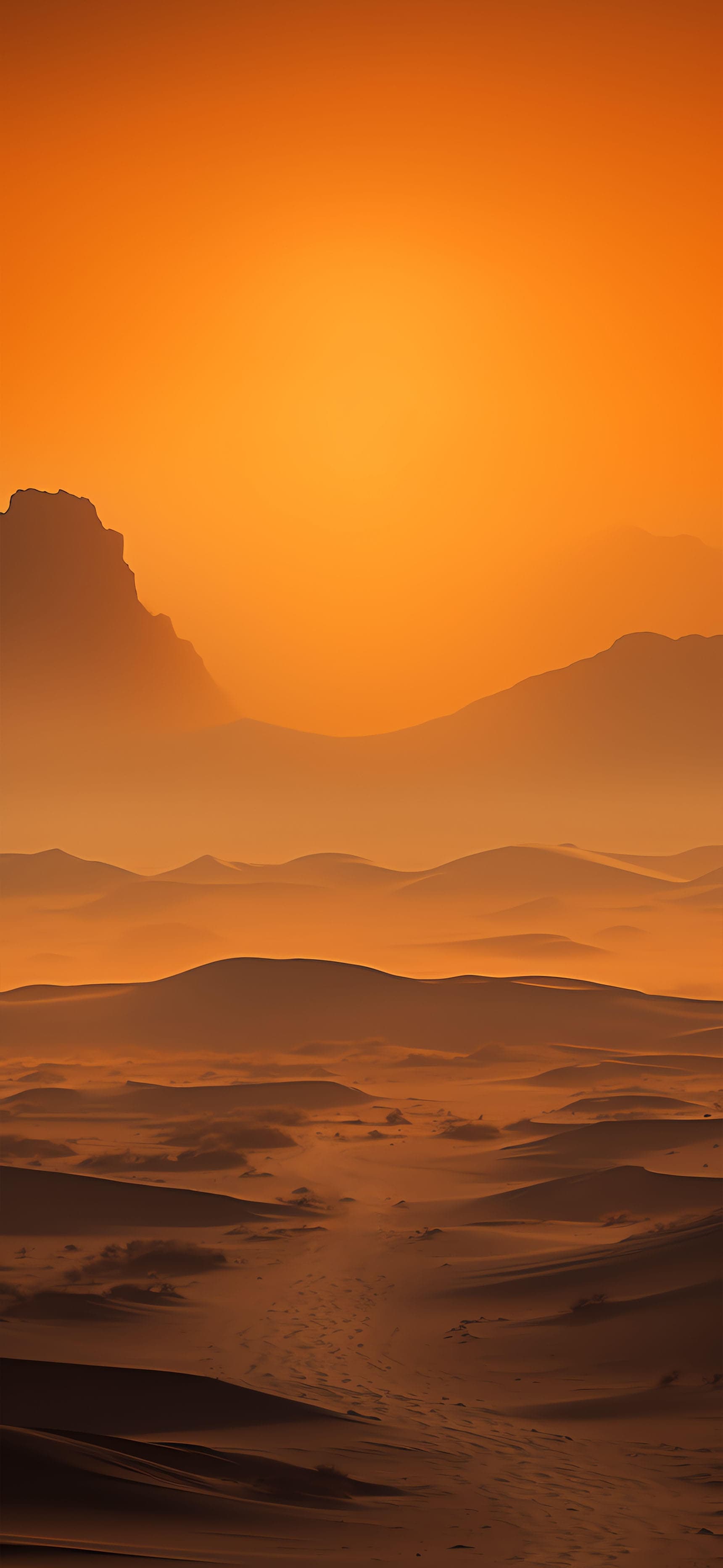 Orange Desert Vista - Pro phone wallpaper