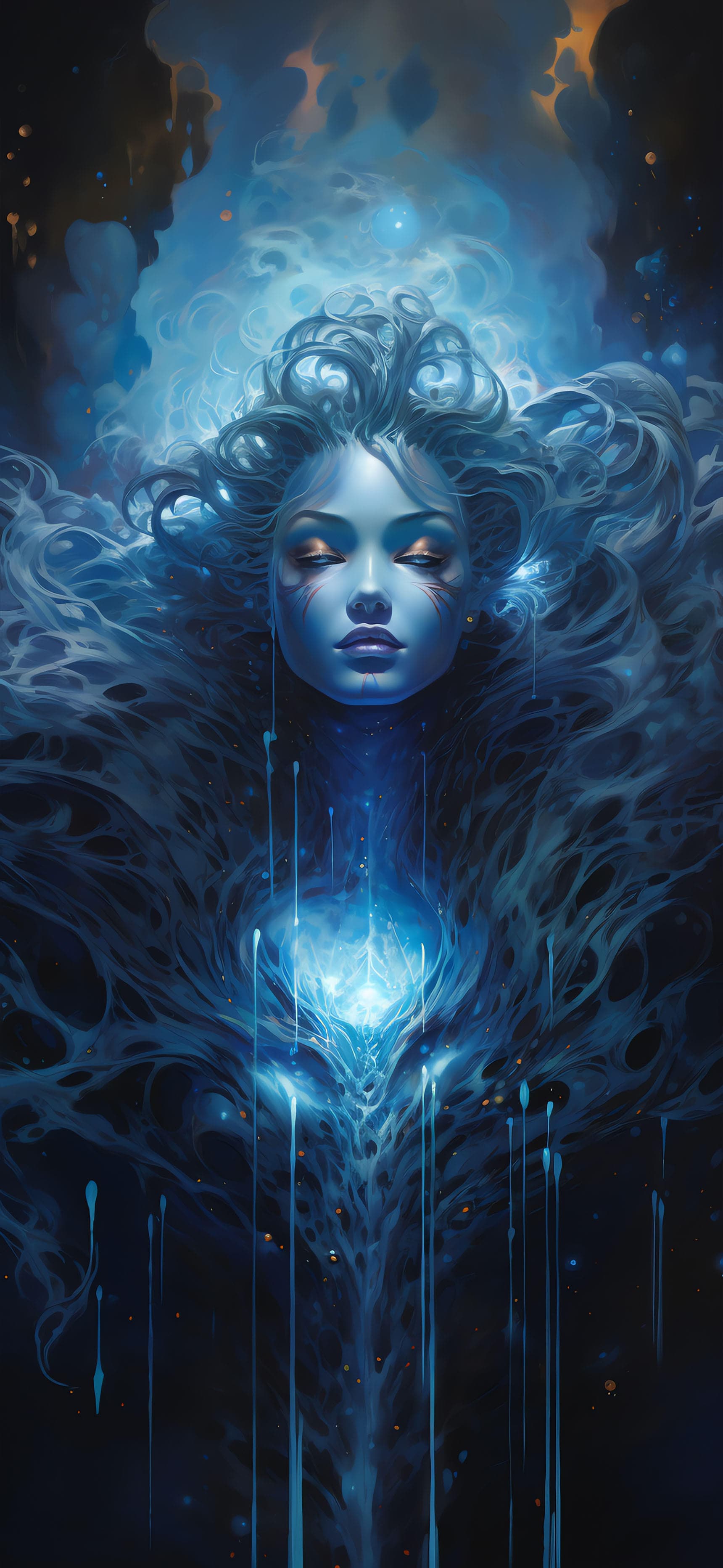 Mystic Water Goddess - Pro phone wallpaper