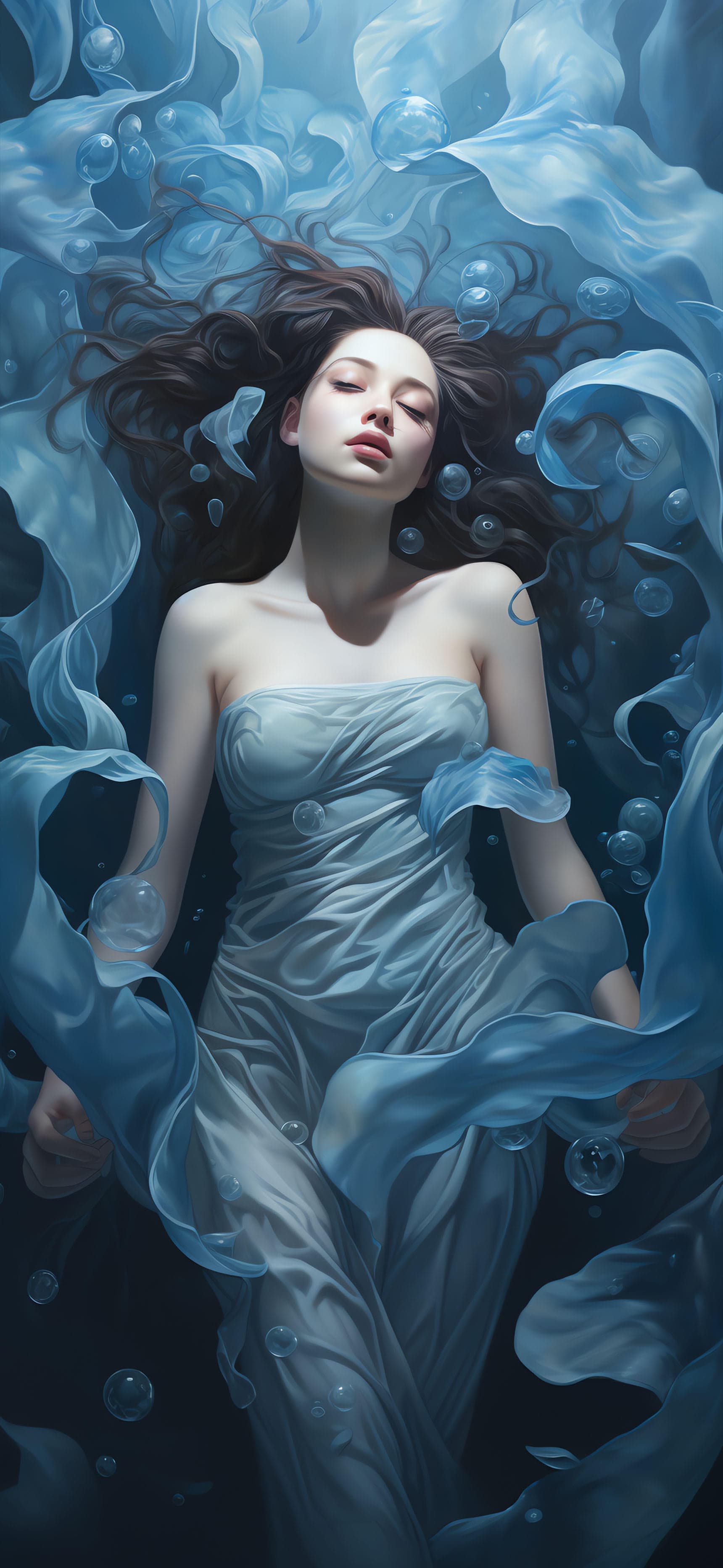 Serene Water Nymph - Pro phone wallpaper