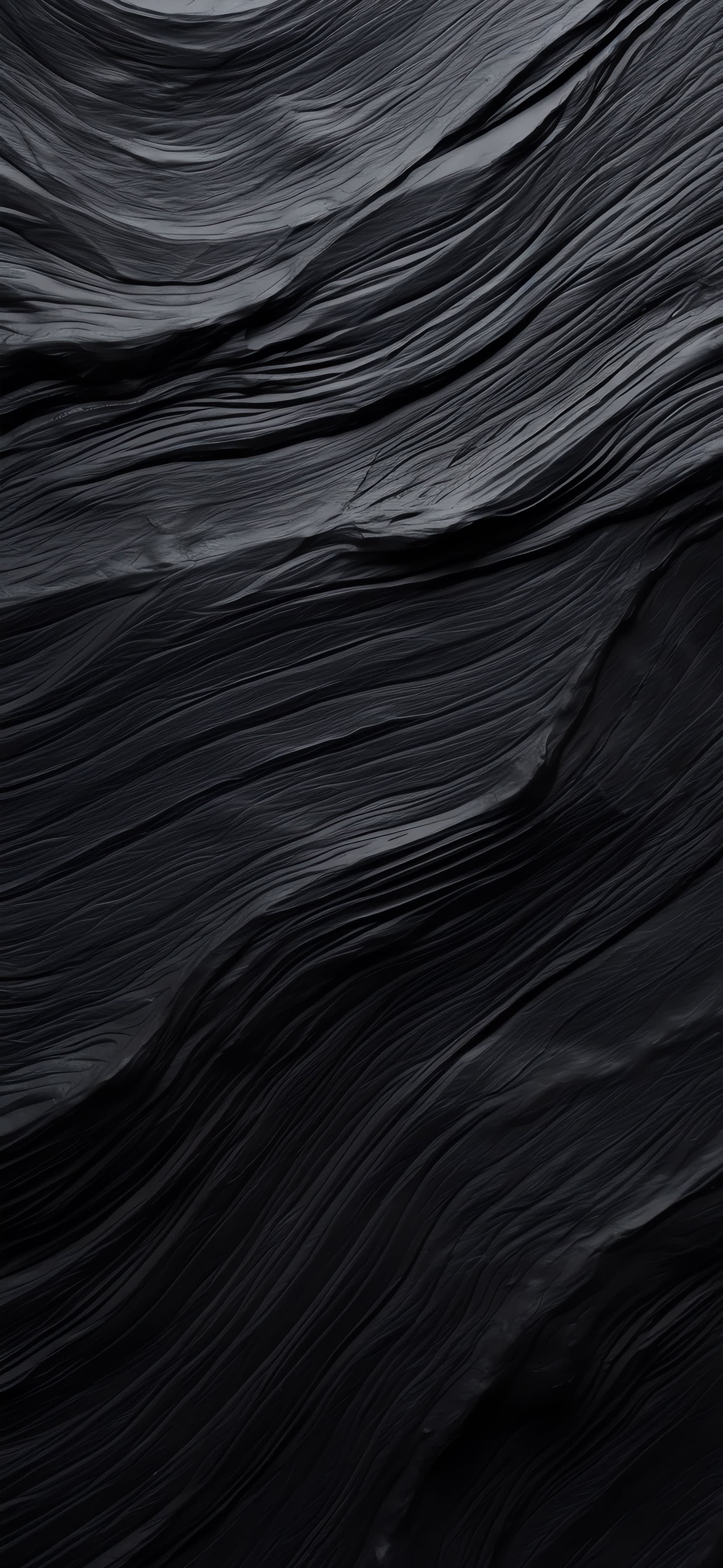 Abstract Black Waves - Pro phone wallpaper