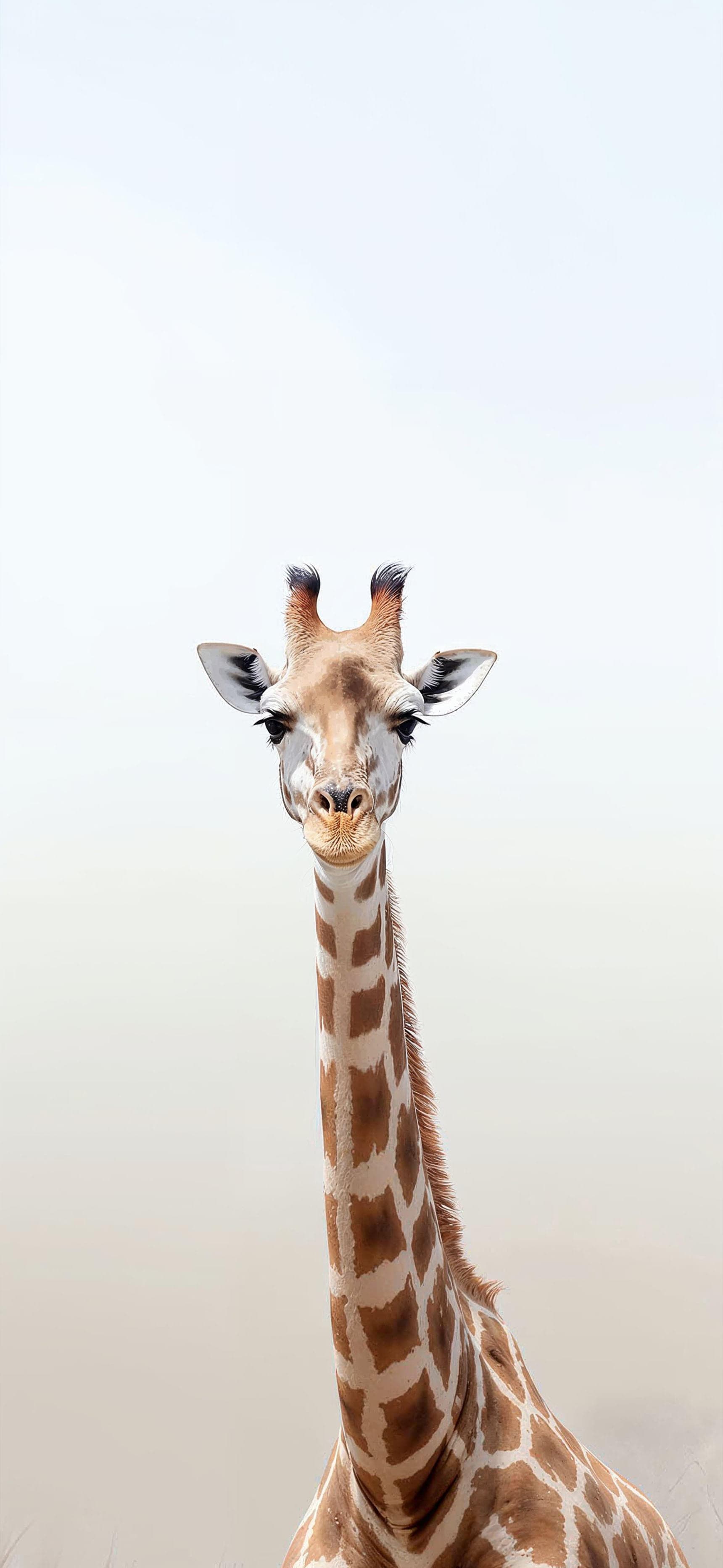 Giraffe Portrait Stare - Pro phone wallpaper