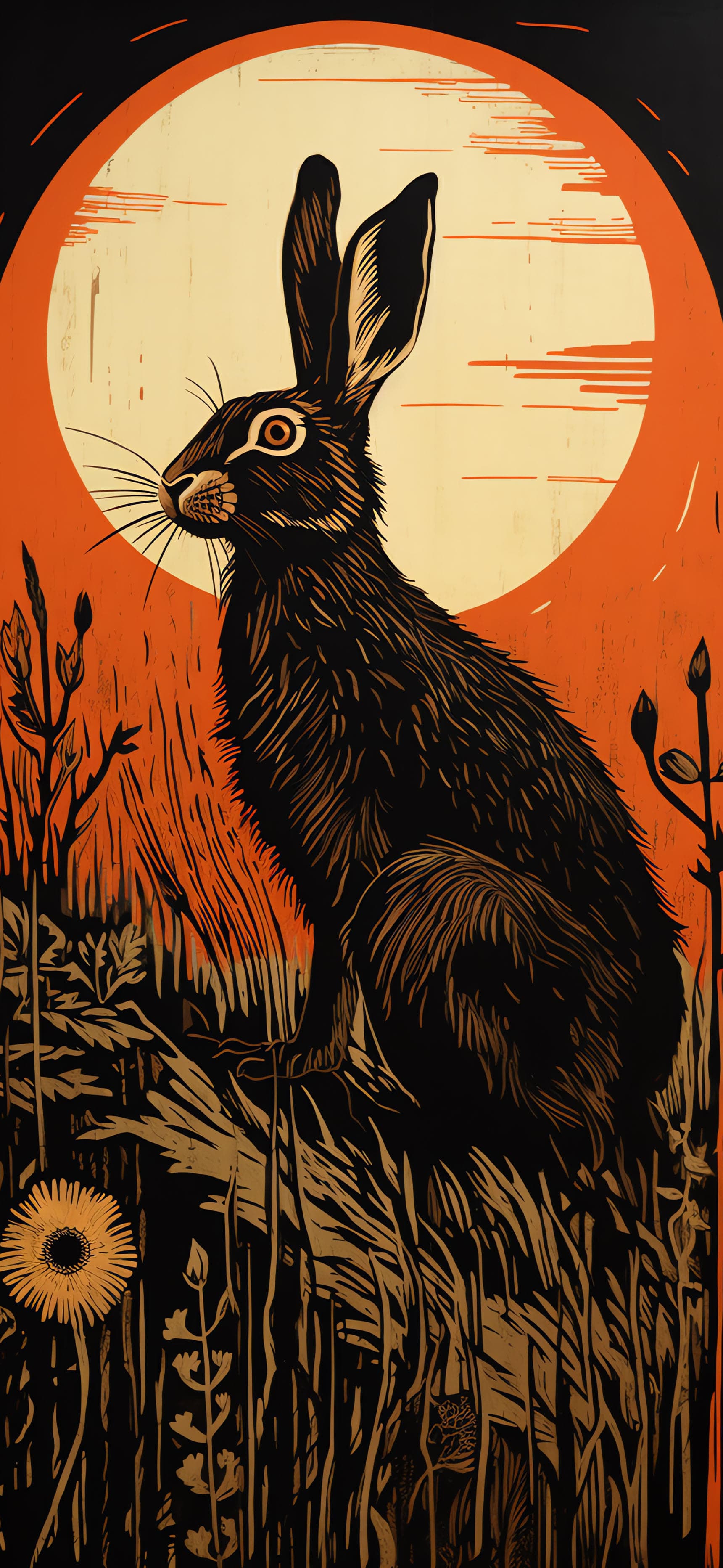 Hare Moon - Pro phone wallpaper