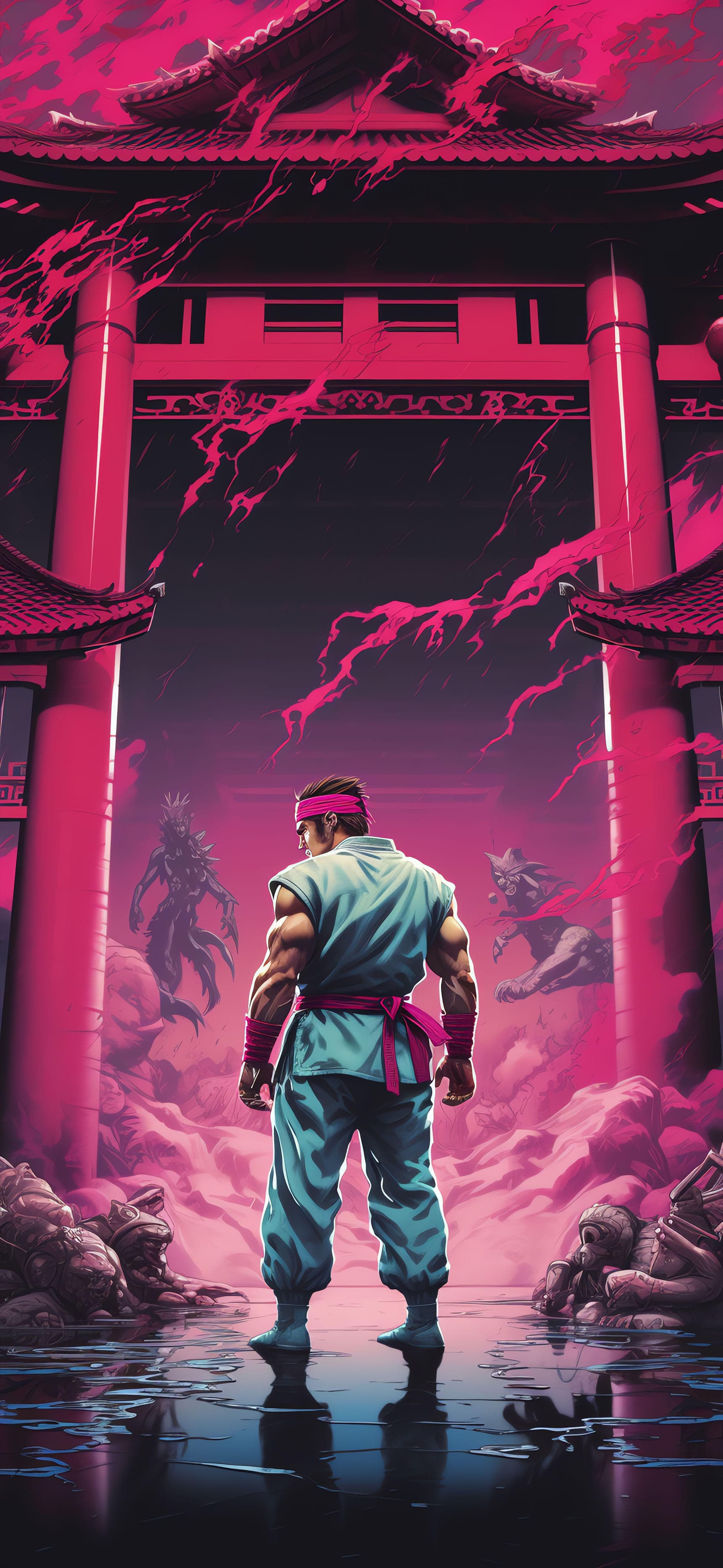Cyberpunk Fighter - Pro phone wallpaper