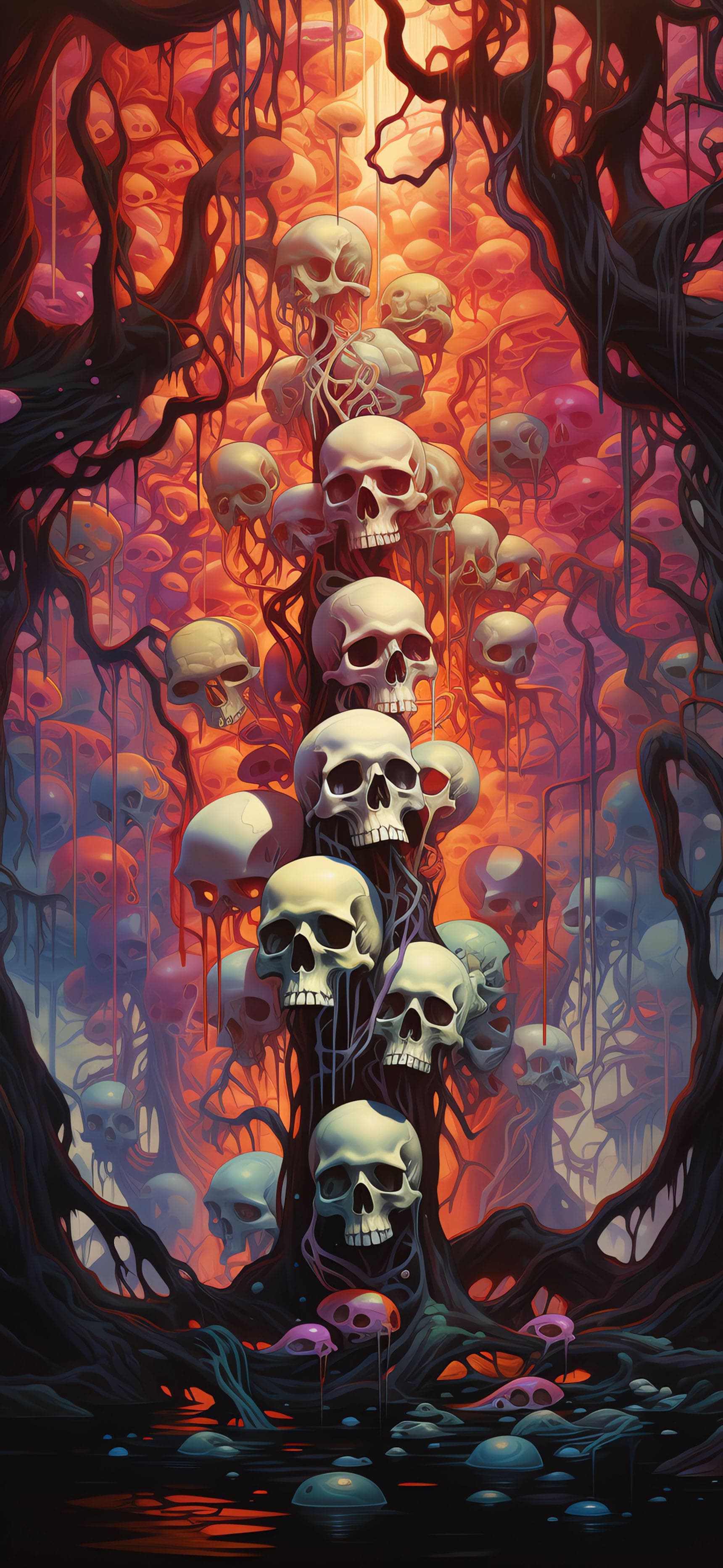 Skull Forest - Pro phone wallpaper