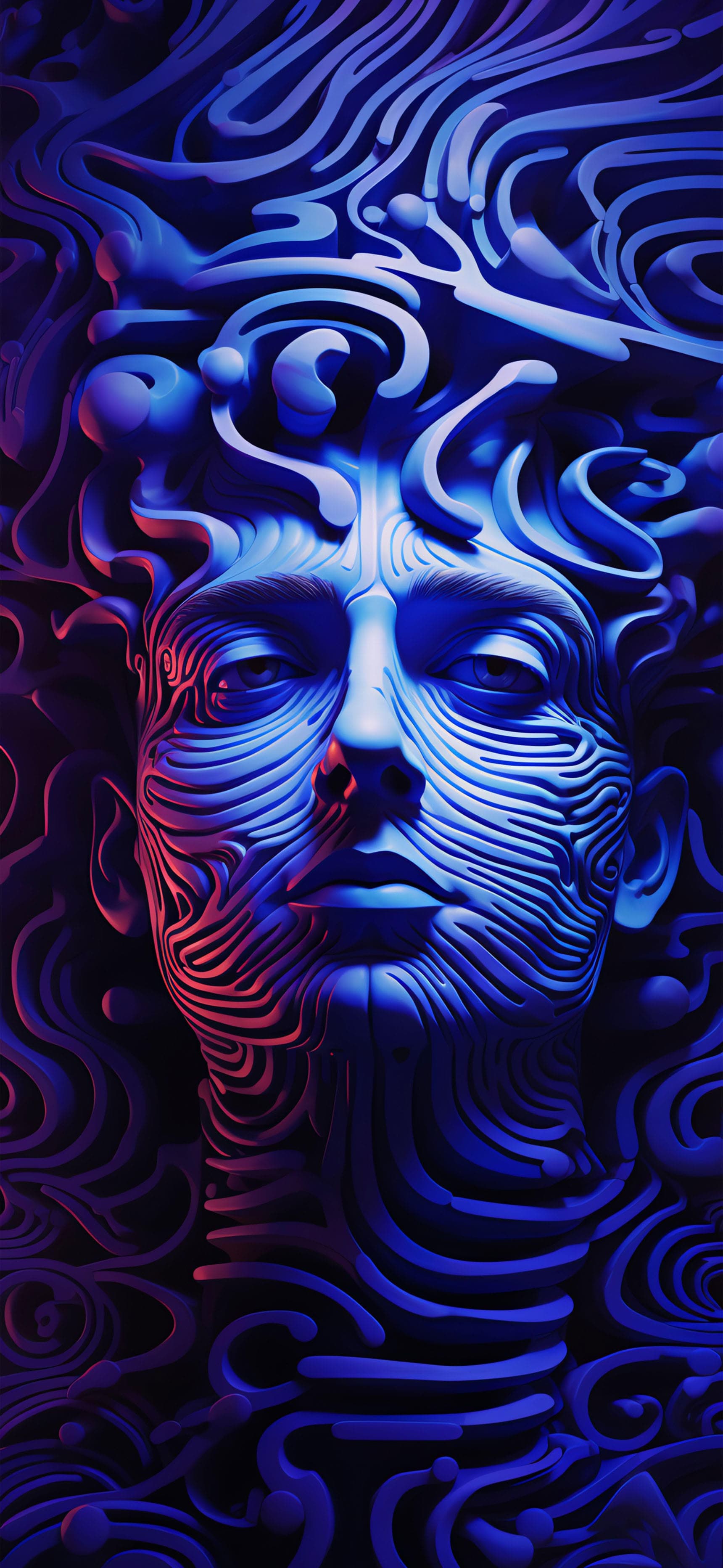 Striated Face Art - Pro phone wallpaper