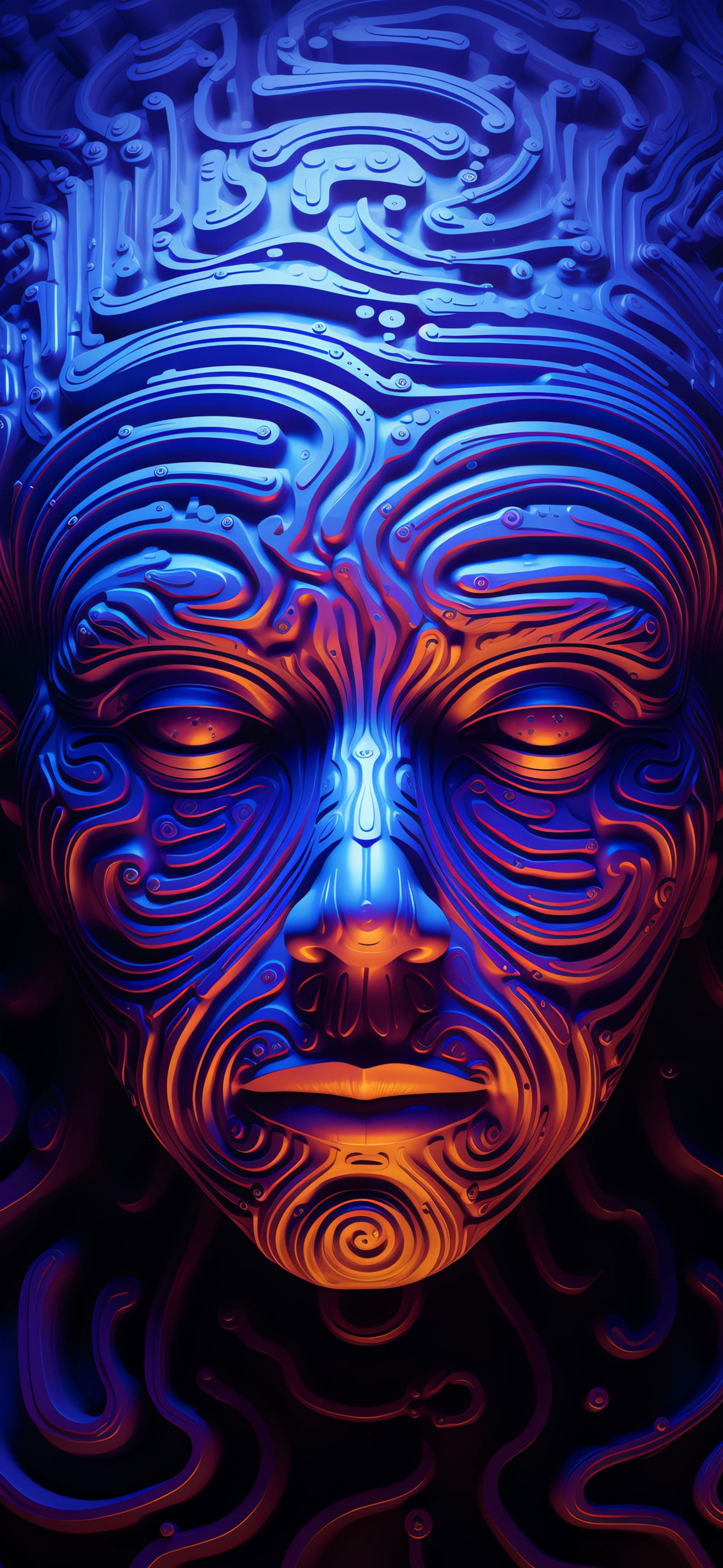 Ornate Face Design - Pro phone wallpaper