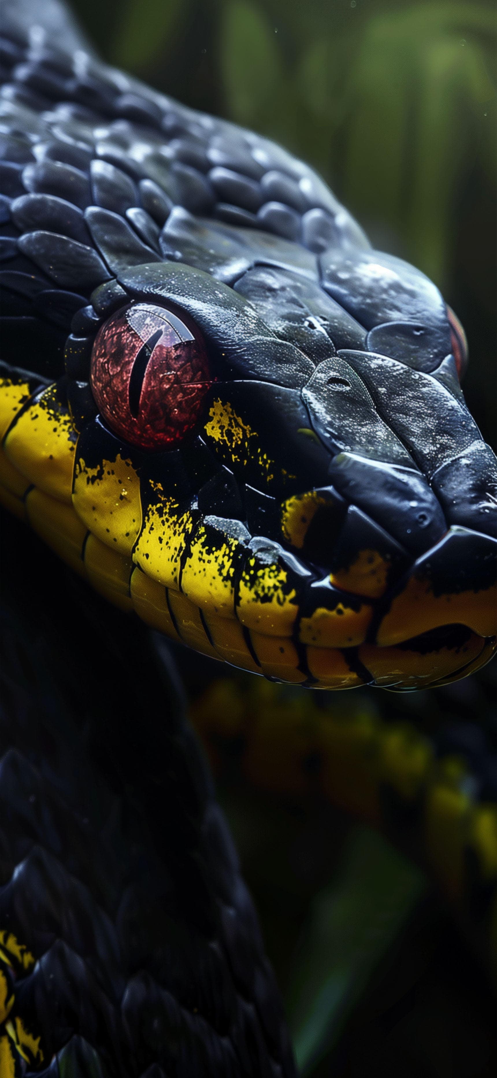 Serpent's Fiery Stare - Pro phone wallpaper