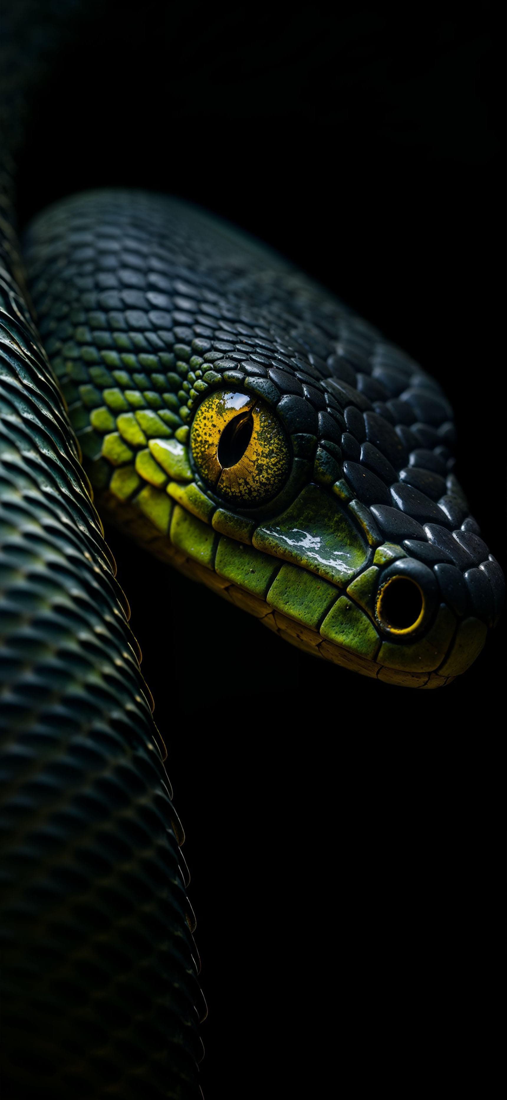 Green Serpent Stare - Pro phone wallpaper