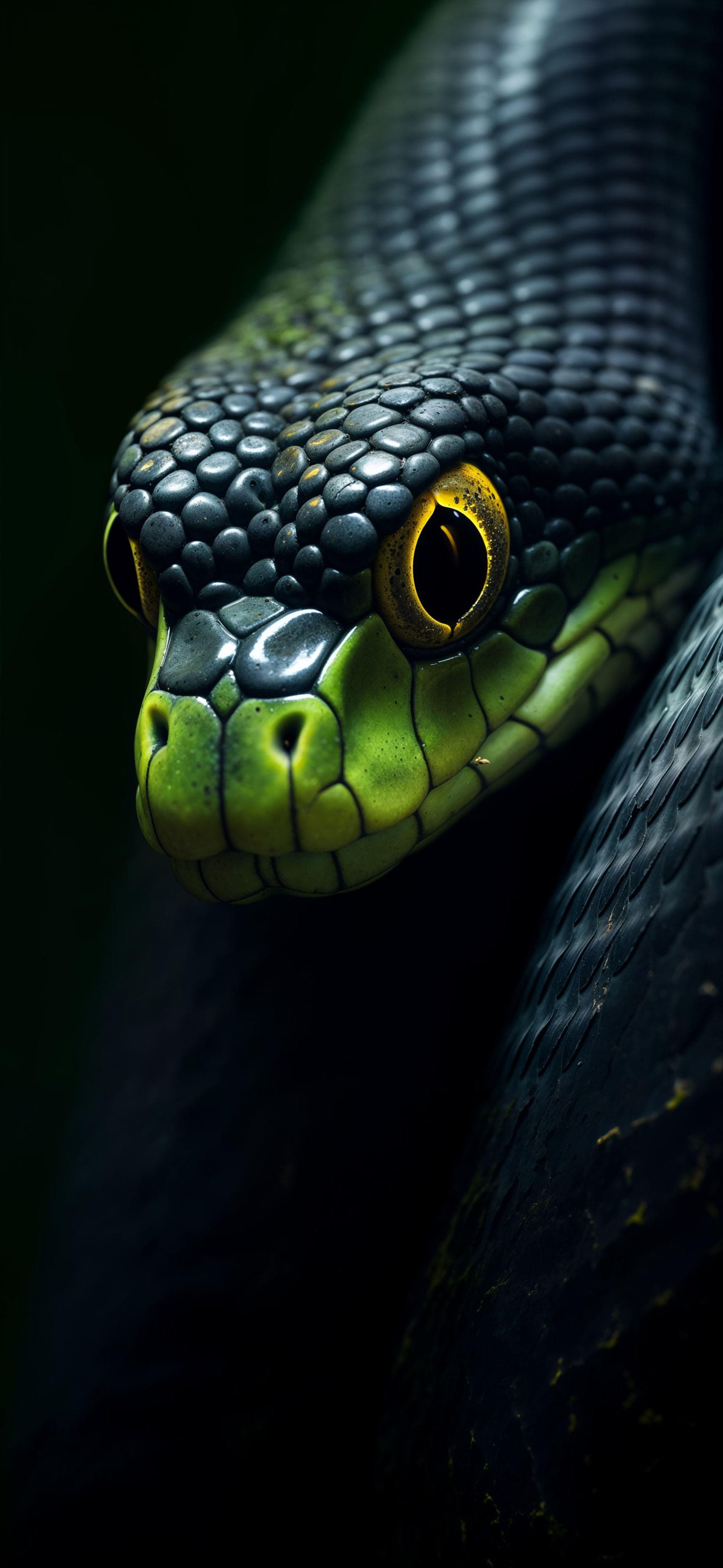 Emerald Snake Gaze - Pro phone wallpaper