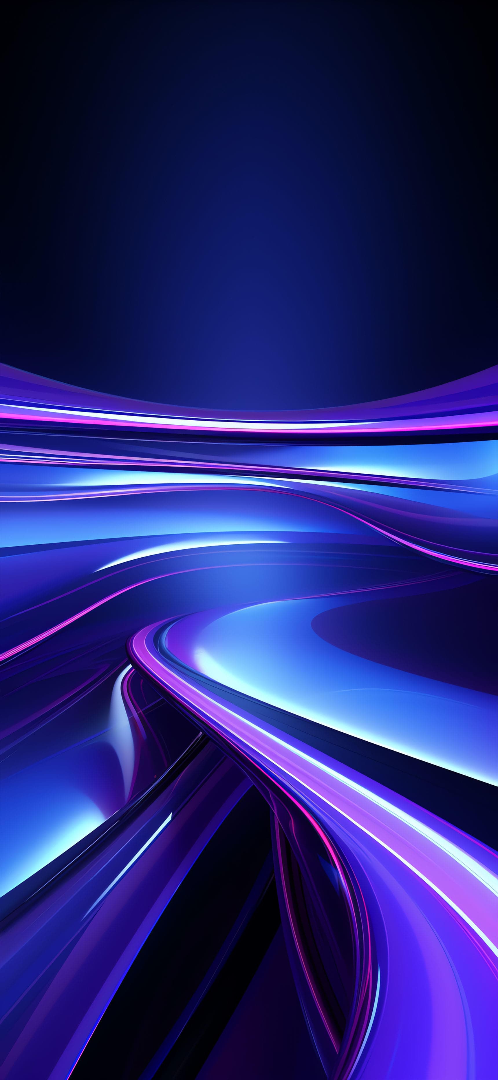 Neon Flowing Lines - Pro phone wallpaper