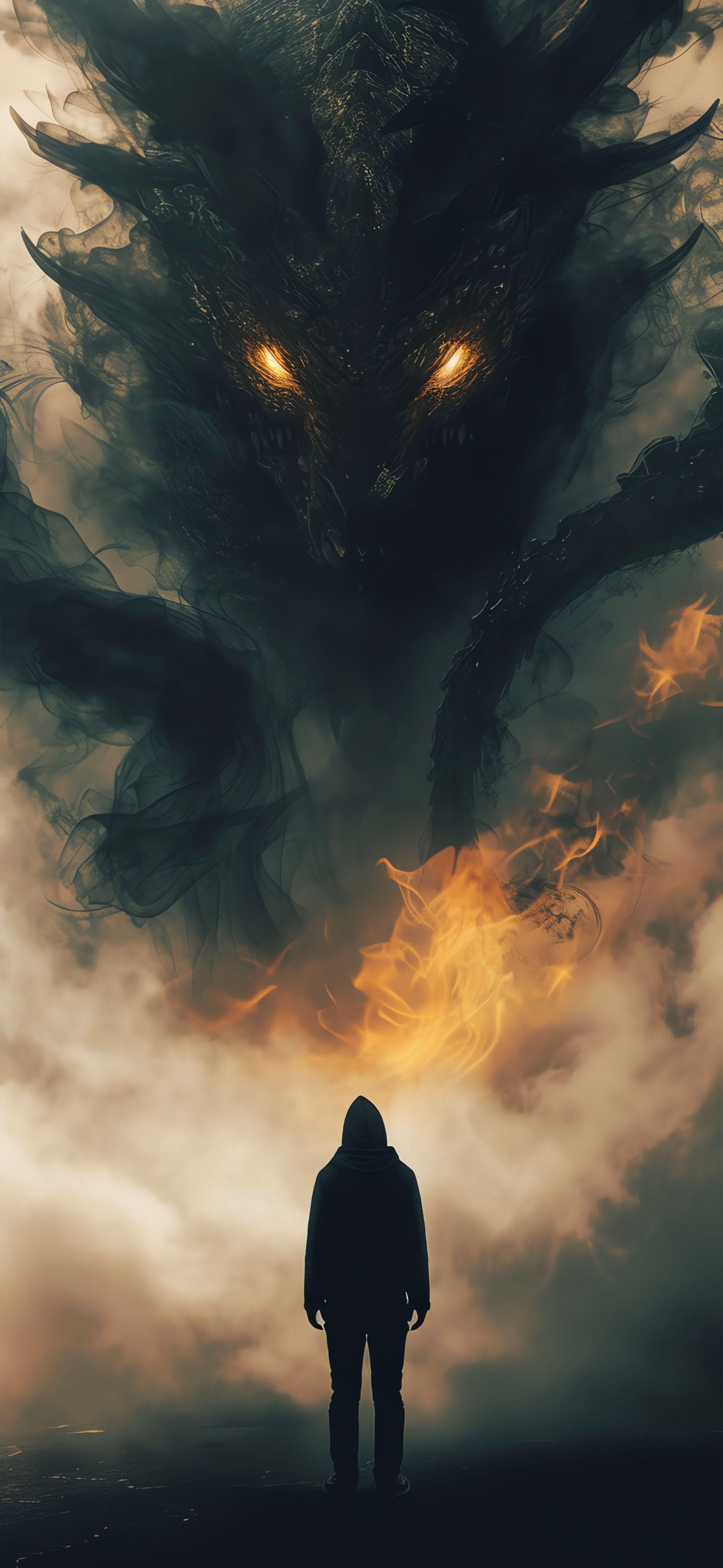 Infernal Dragon Stare - Pro phone wallpaper