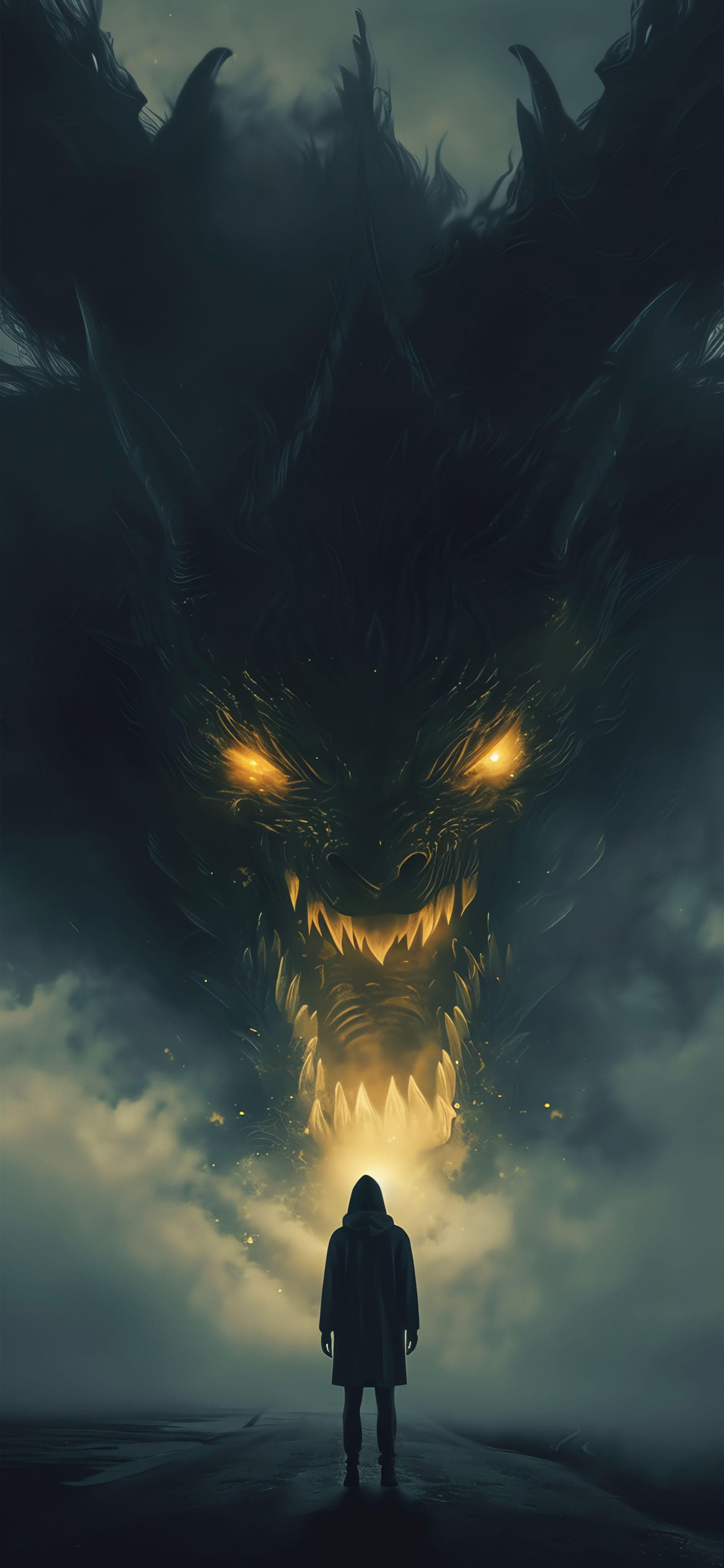 Shadowed Beast Encounter - Pro phone wallpaper