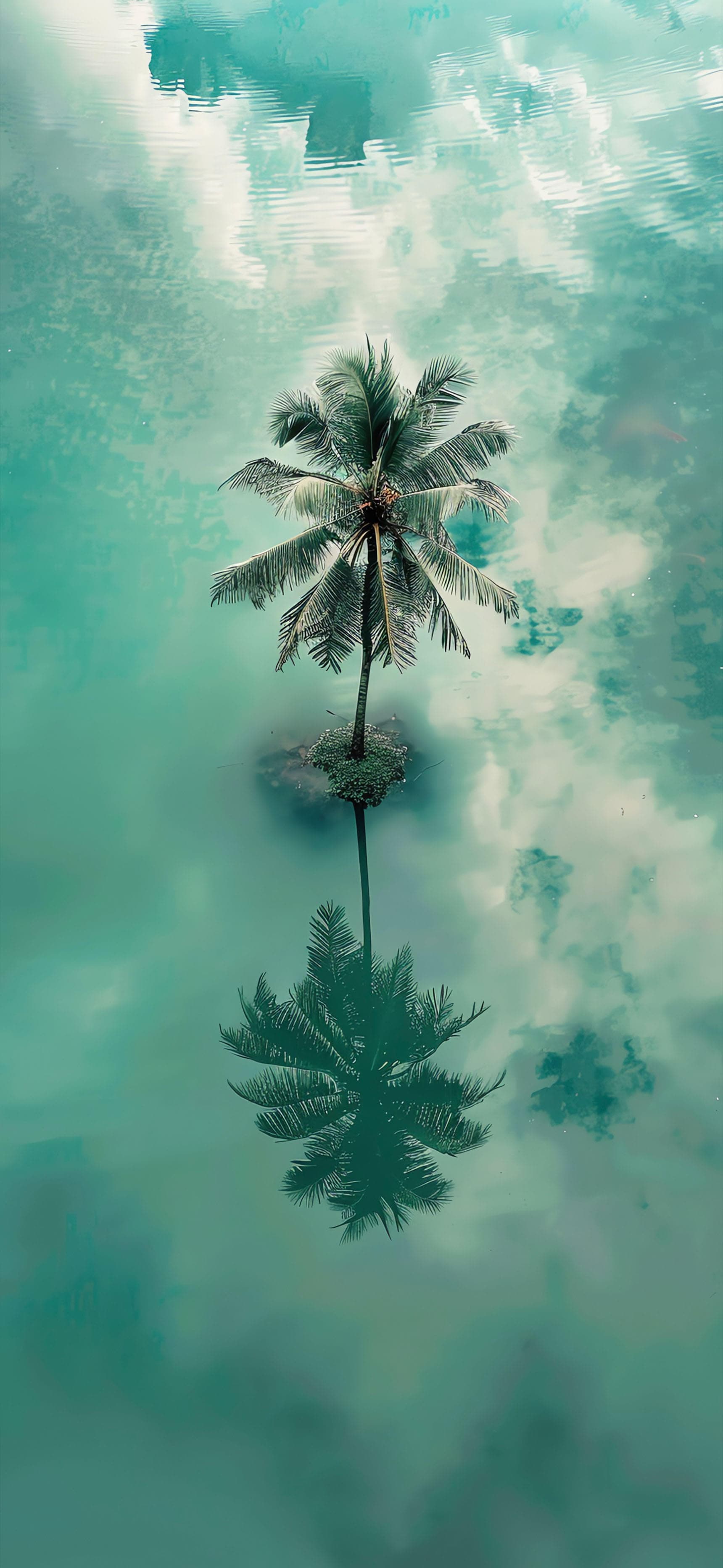Reflected Palm Serenity - Pro phone wallpaper