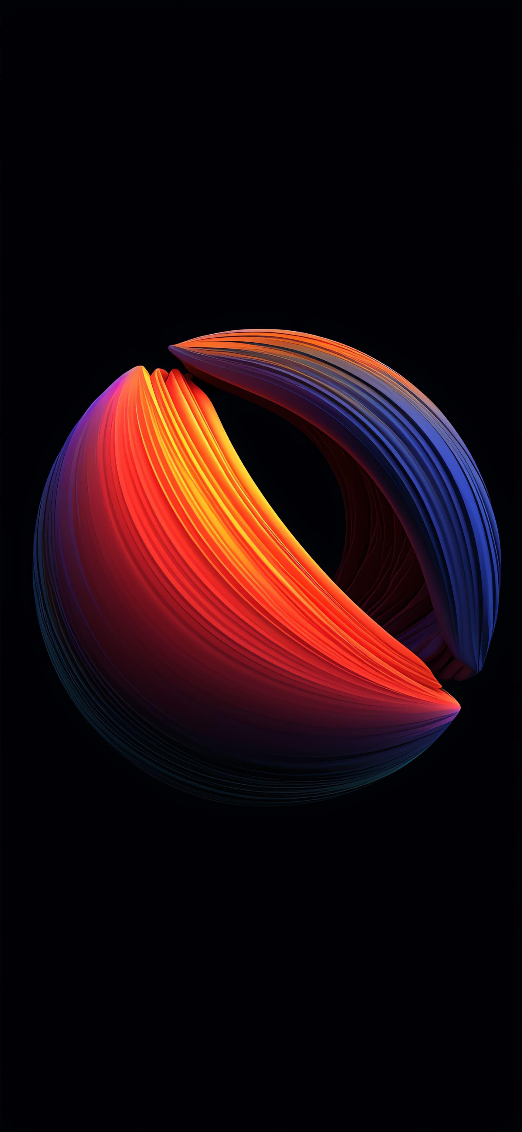 Curved Sphere Design - Pro phone wallpaper
