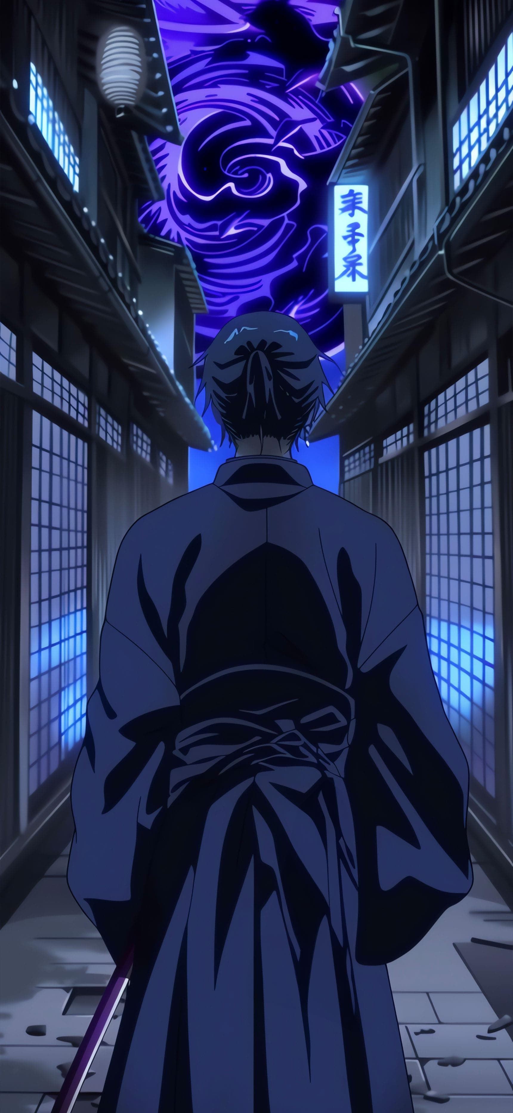 Samurai Alleyway Stroll - Pro phone wallpaper
