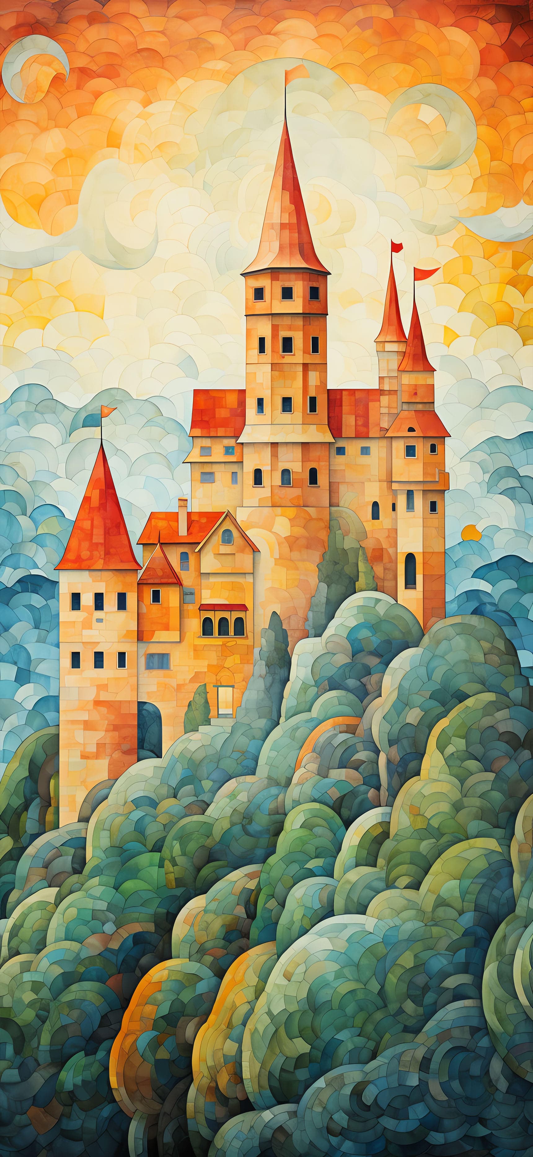 Fantasy Castle Vista - Pro phone wallpaper