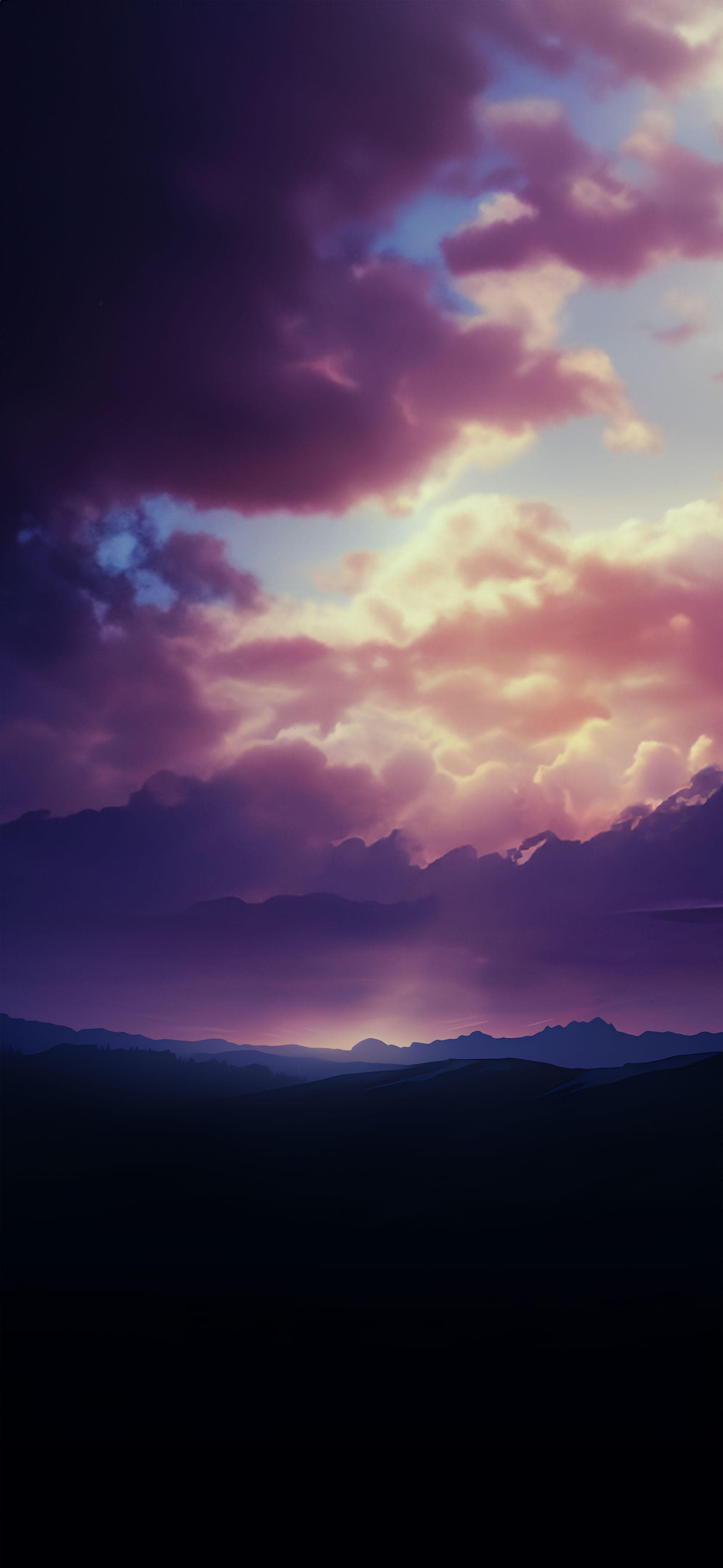 Purple Cloudscape Dusk - Pro phone wallpaper