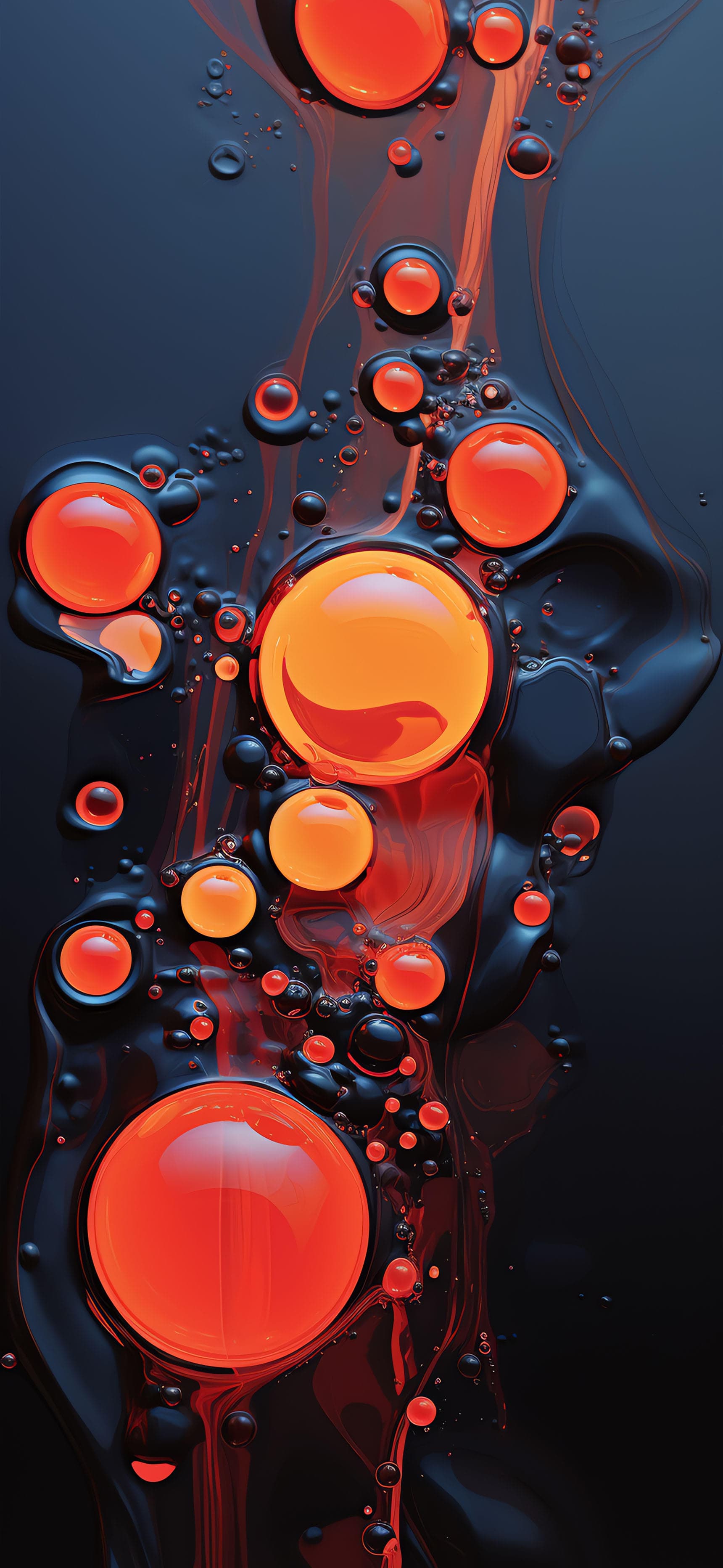 Abstract Fluid Spheres - Pro phone wallpaper