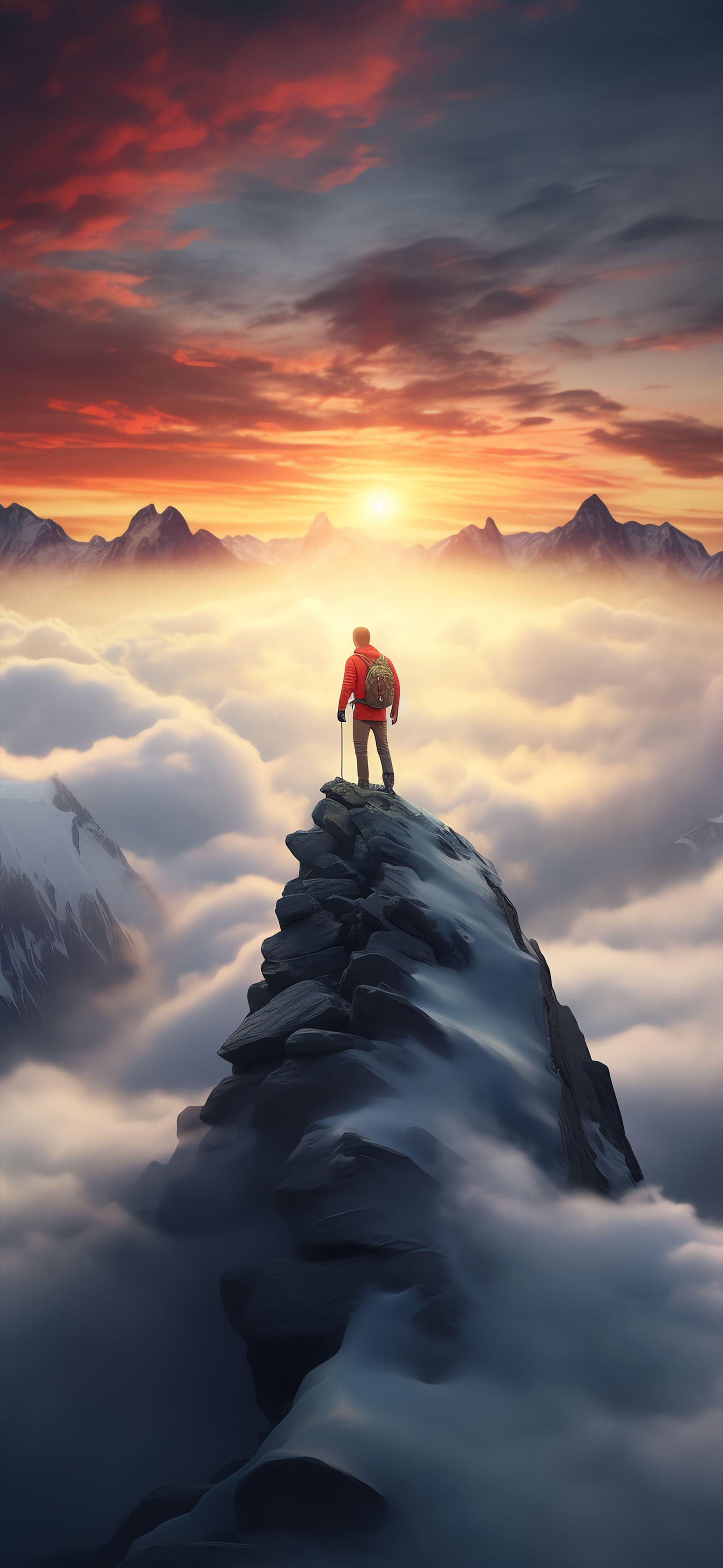 Mountain Peak Sunrise - Pro phone wallpaper