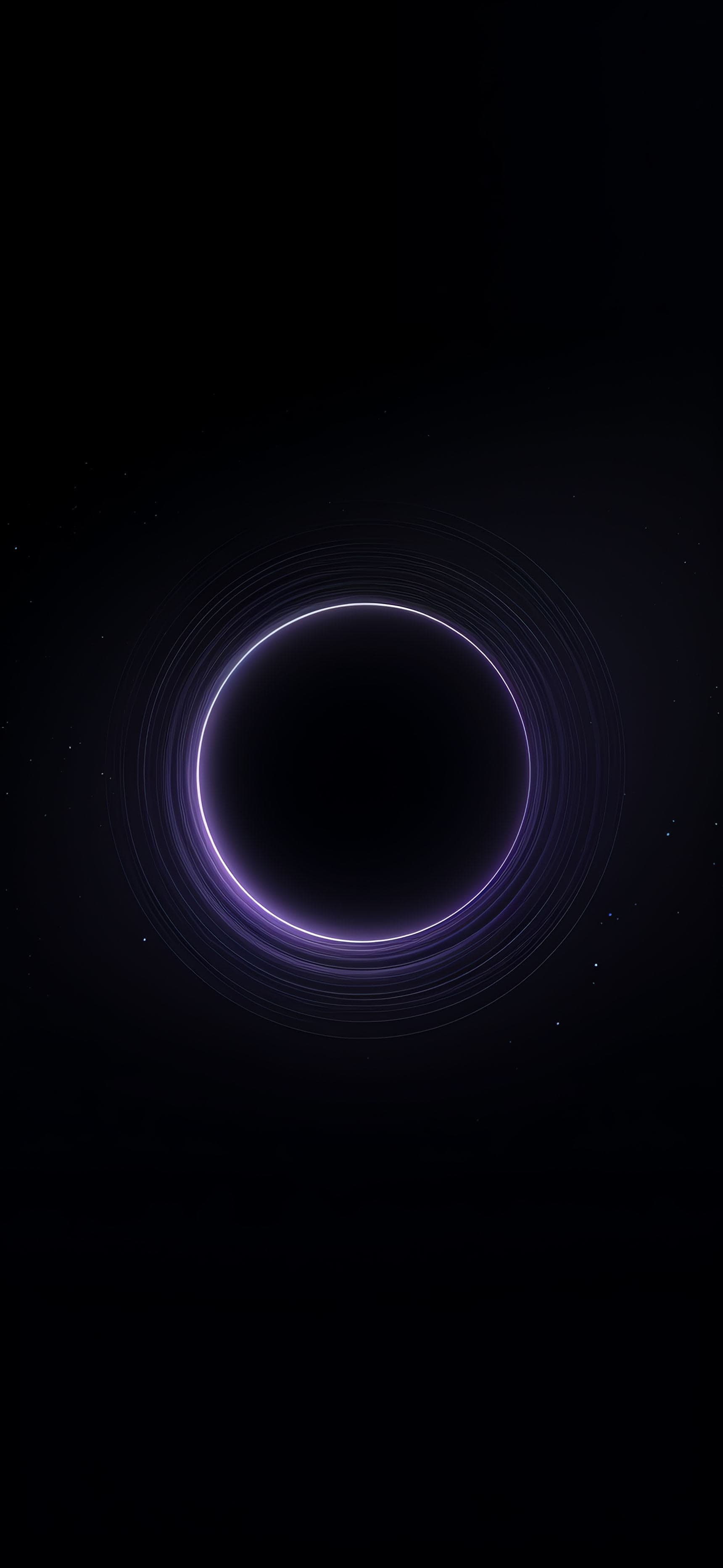 Neon Ringed Void - Pro phone wallpaper