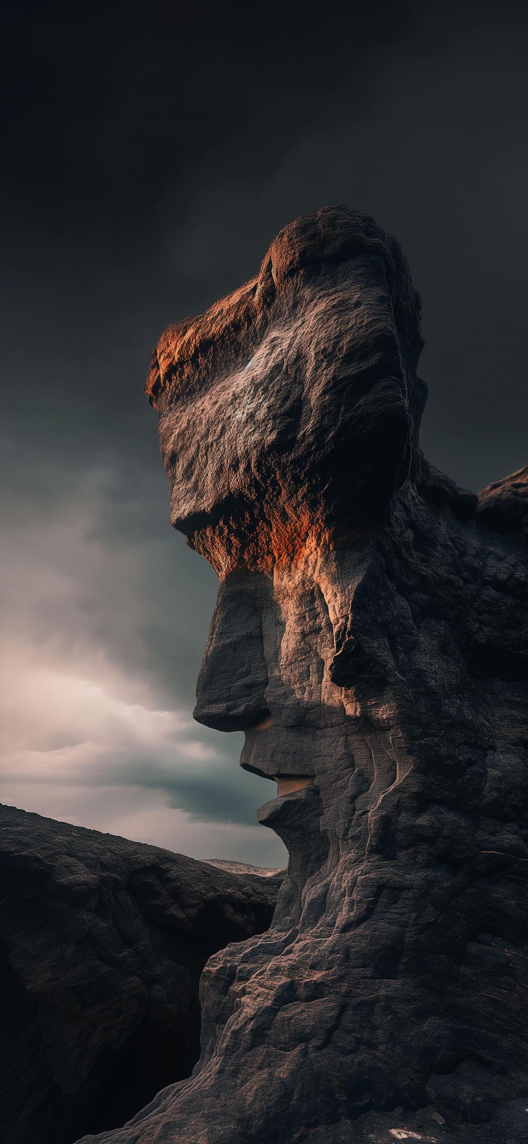 Stone Face Cloud - Pro phone wallpaper