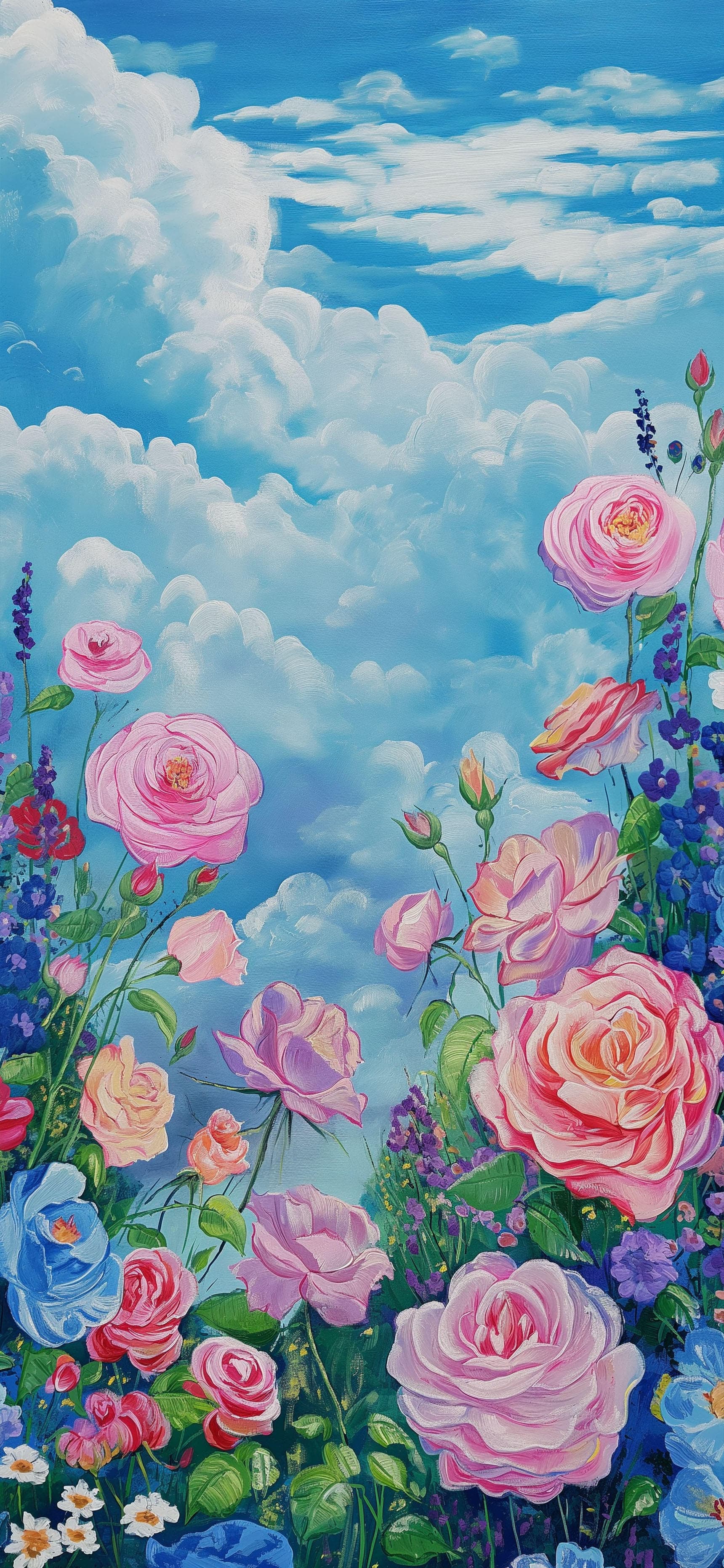 Rose Garden Sky - Pro phone wallpaper