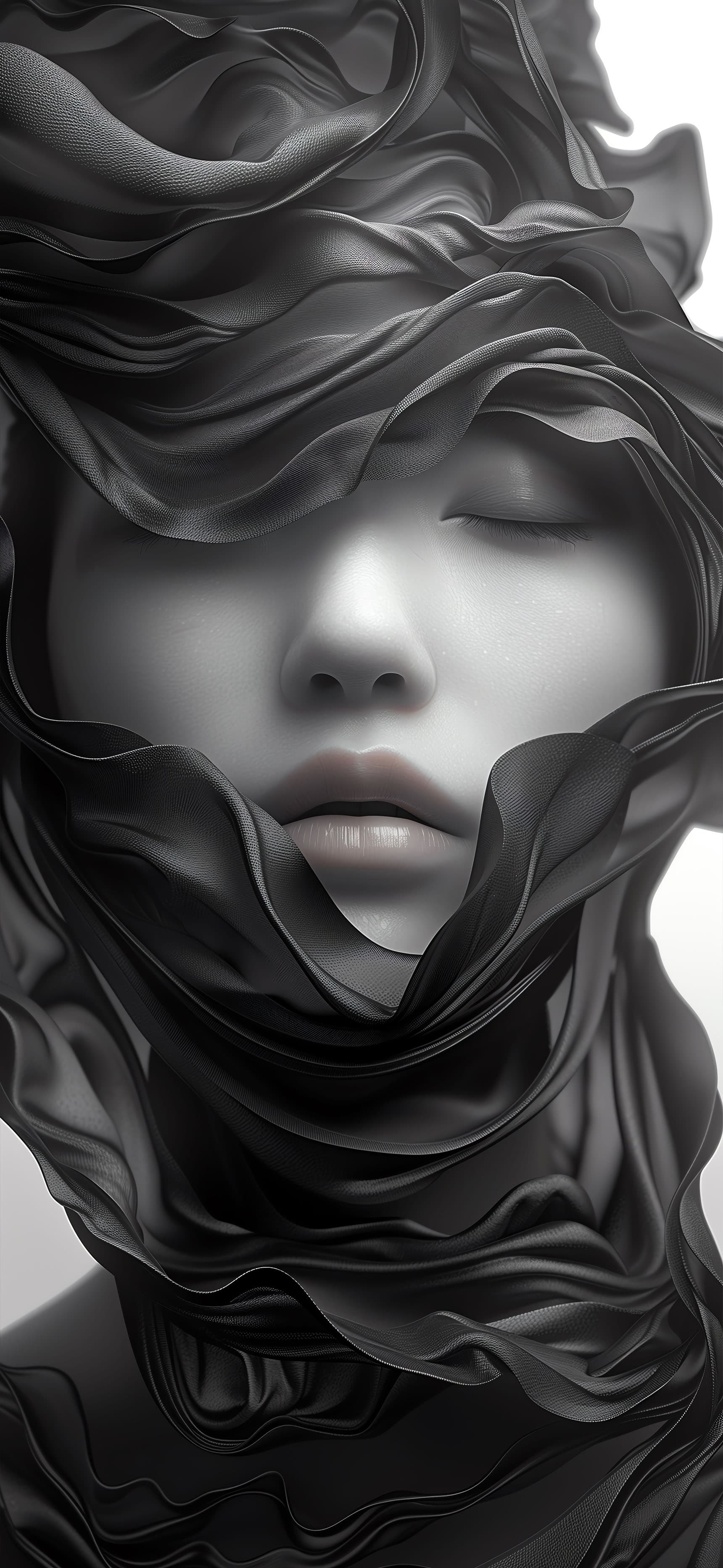 Dark Veiled Beauty - Pro phone wallpaper