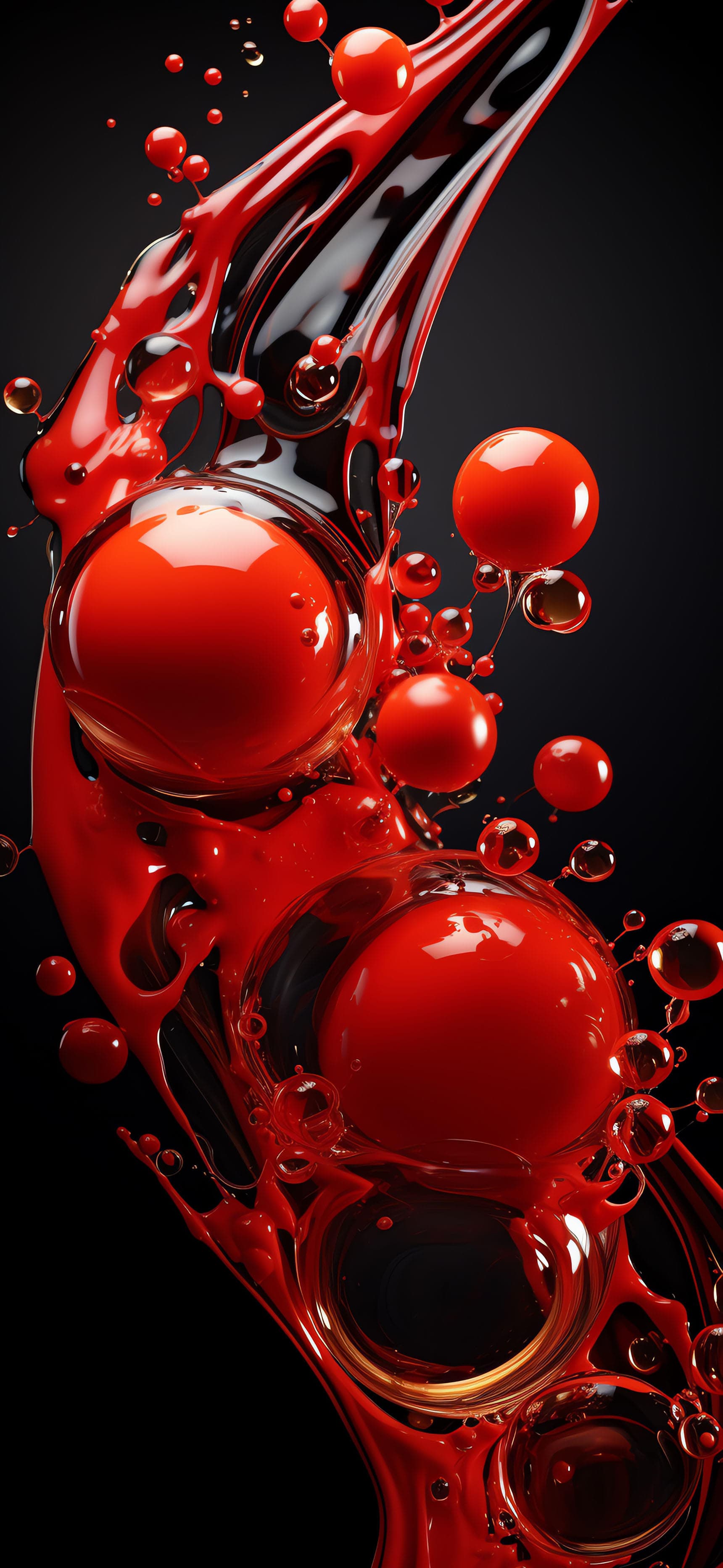 Crimson Orb Flow - Pro phone wallpaper