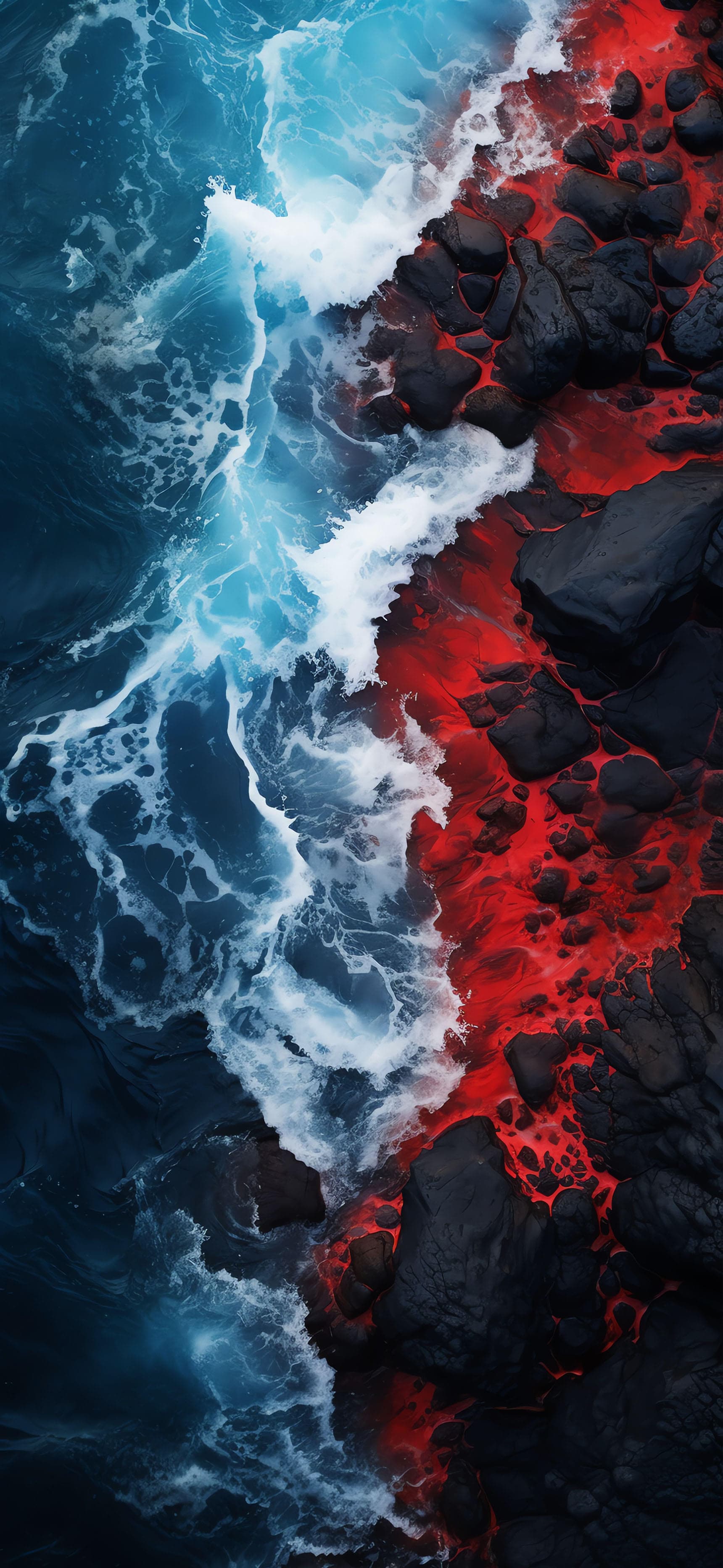 Volcanic Ocean Edge - Pro phone wallpaper
