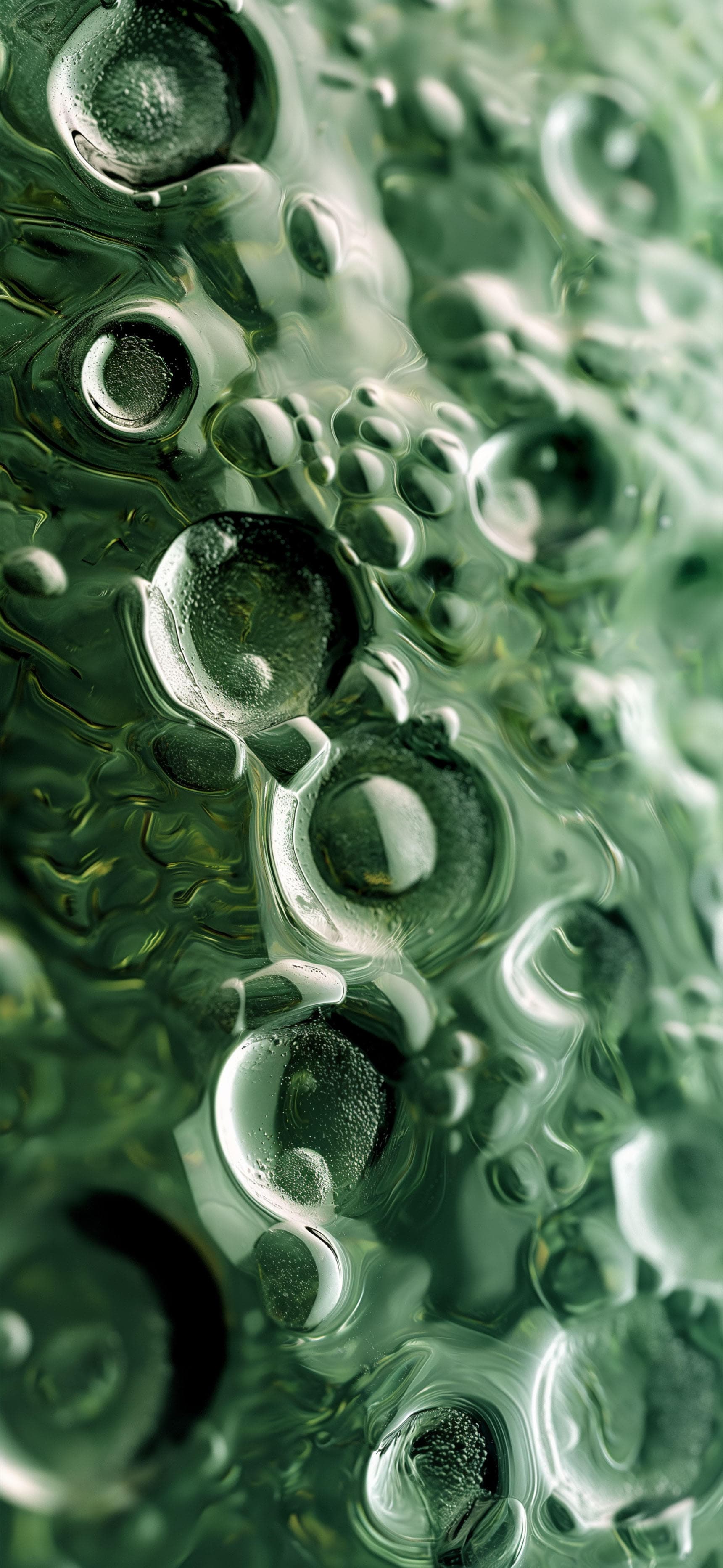Green Liquid Bubbles - Pro phone wallpaper