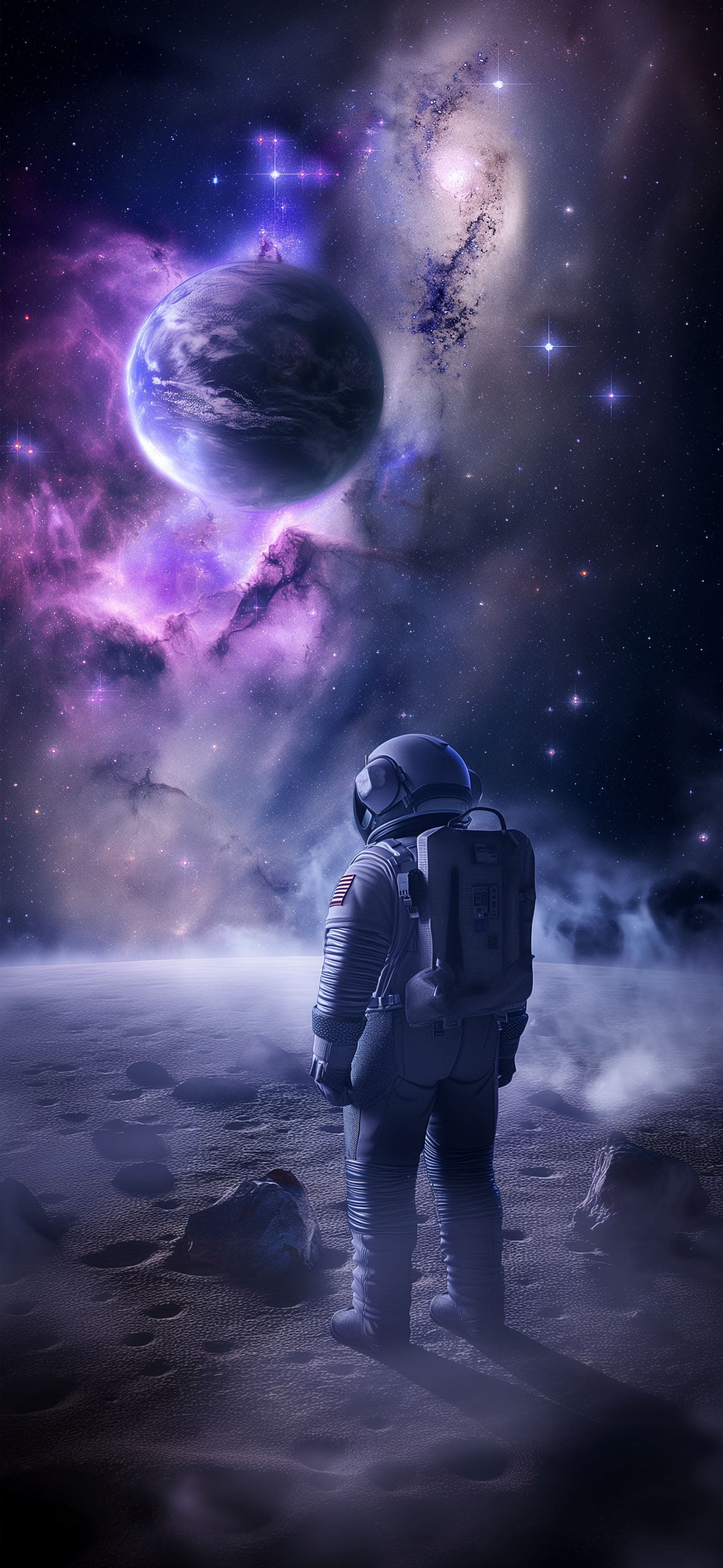 Astronaut Space View - Pro phone wallpaper