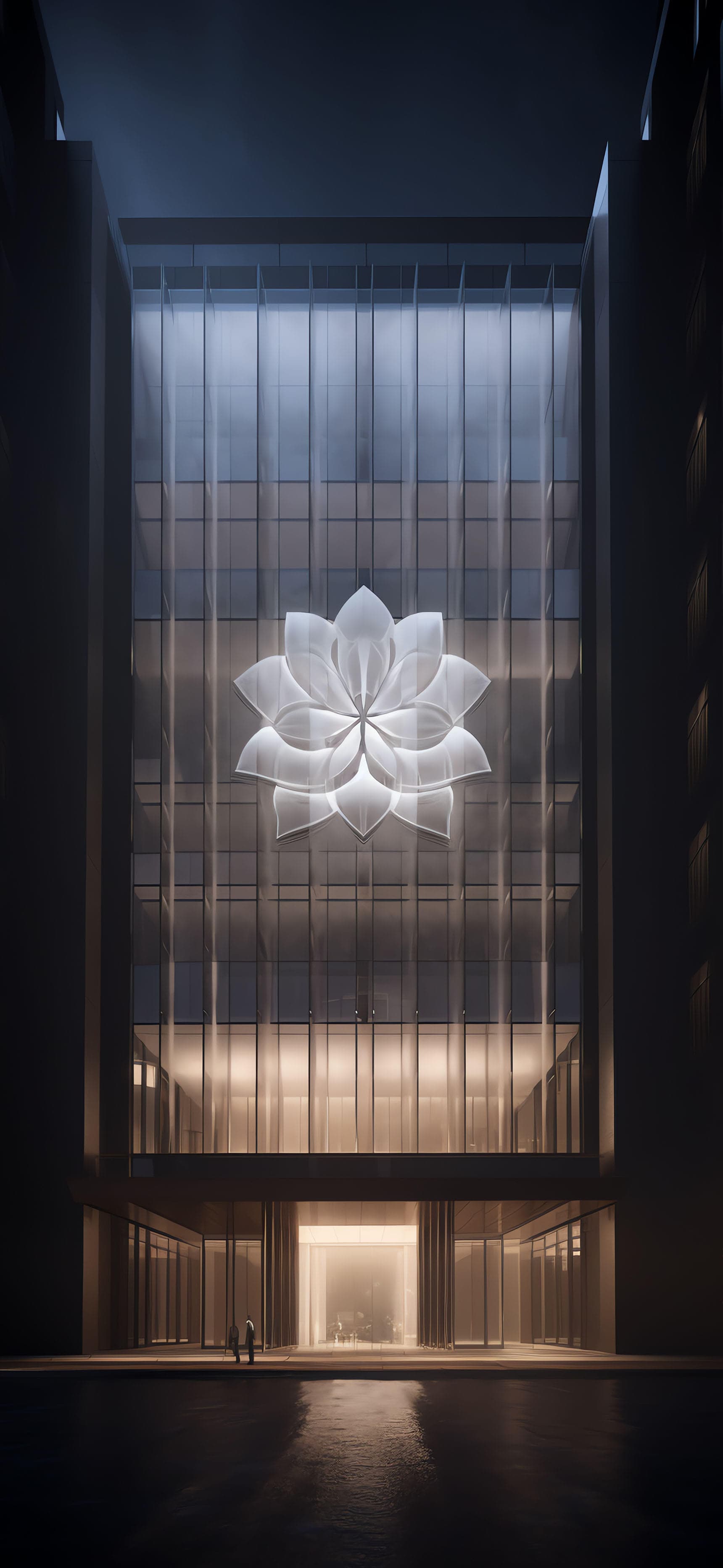 Floral Building Art - Pro phone wallpaper