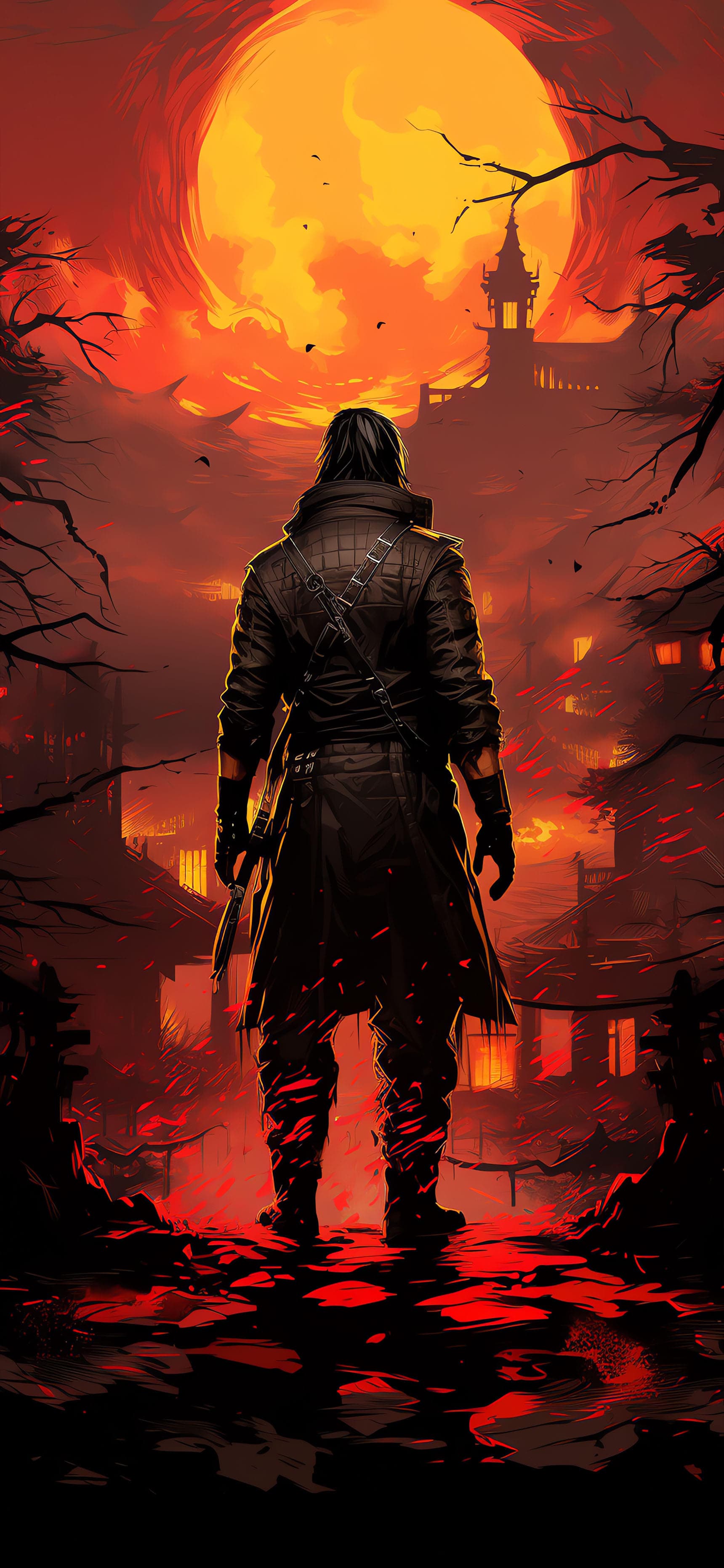 Ronin Village Vigil - Pro phone wallpaper