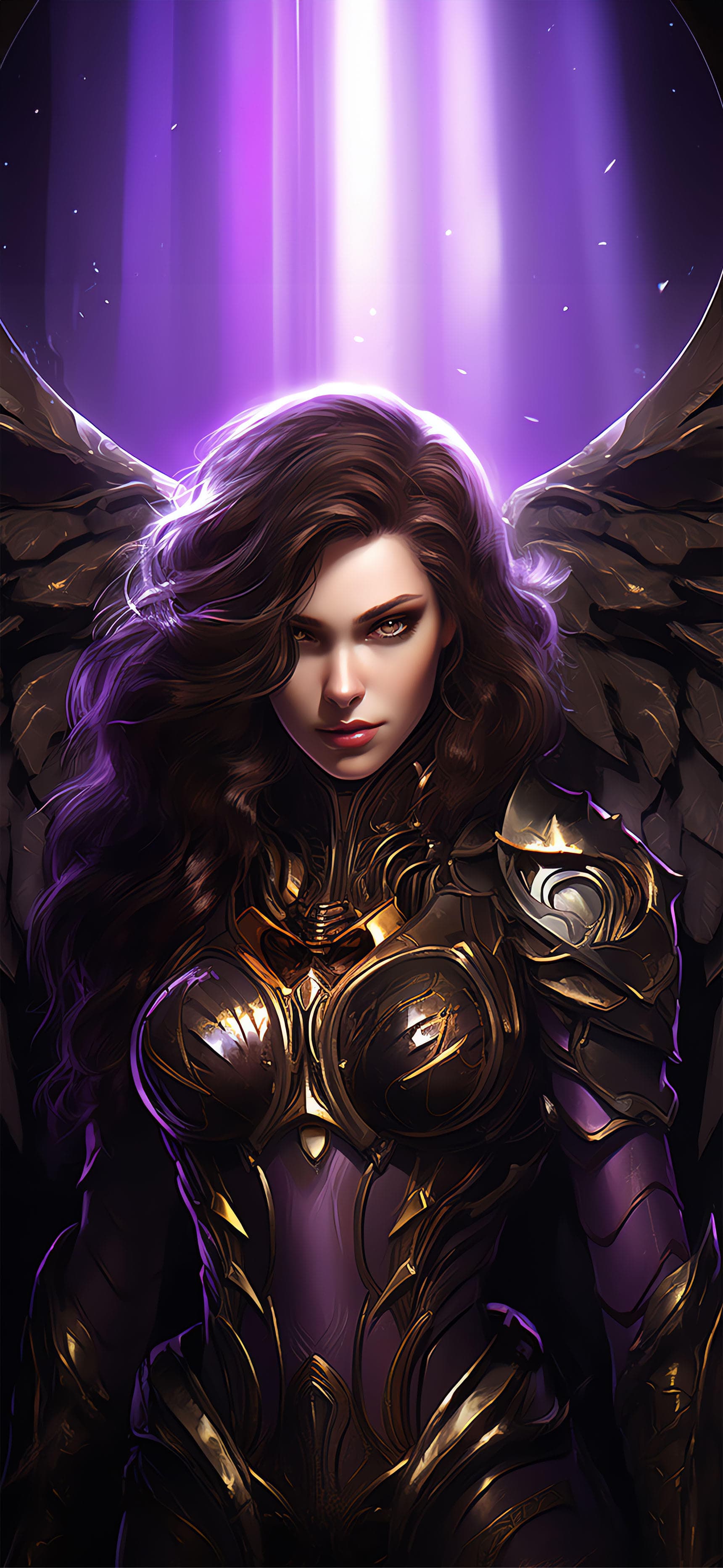 Winged Warrior Woman - Pro phone wallpaper