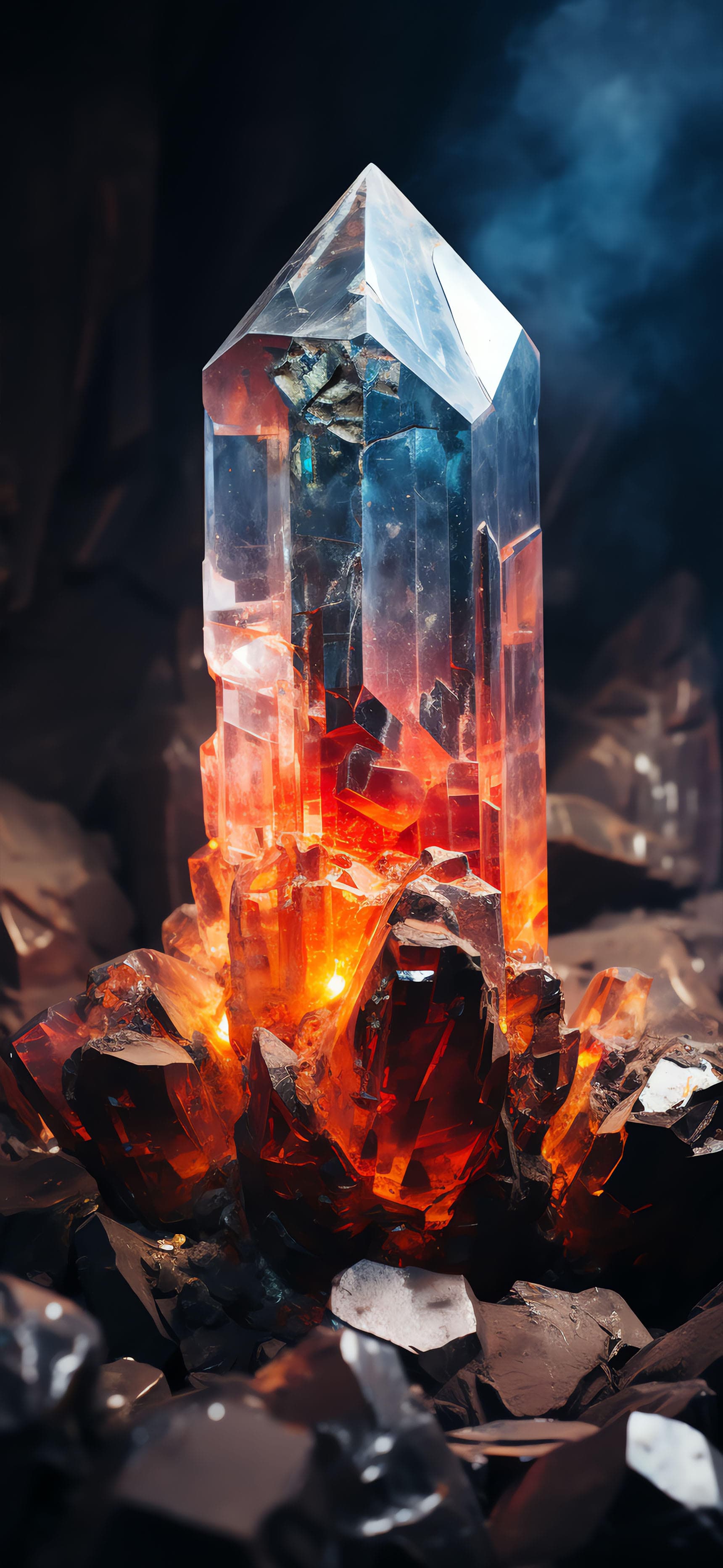 Ethereal Crystal Peak - Pro phone wallpaper