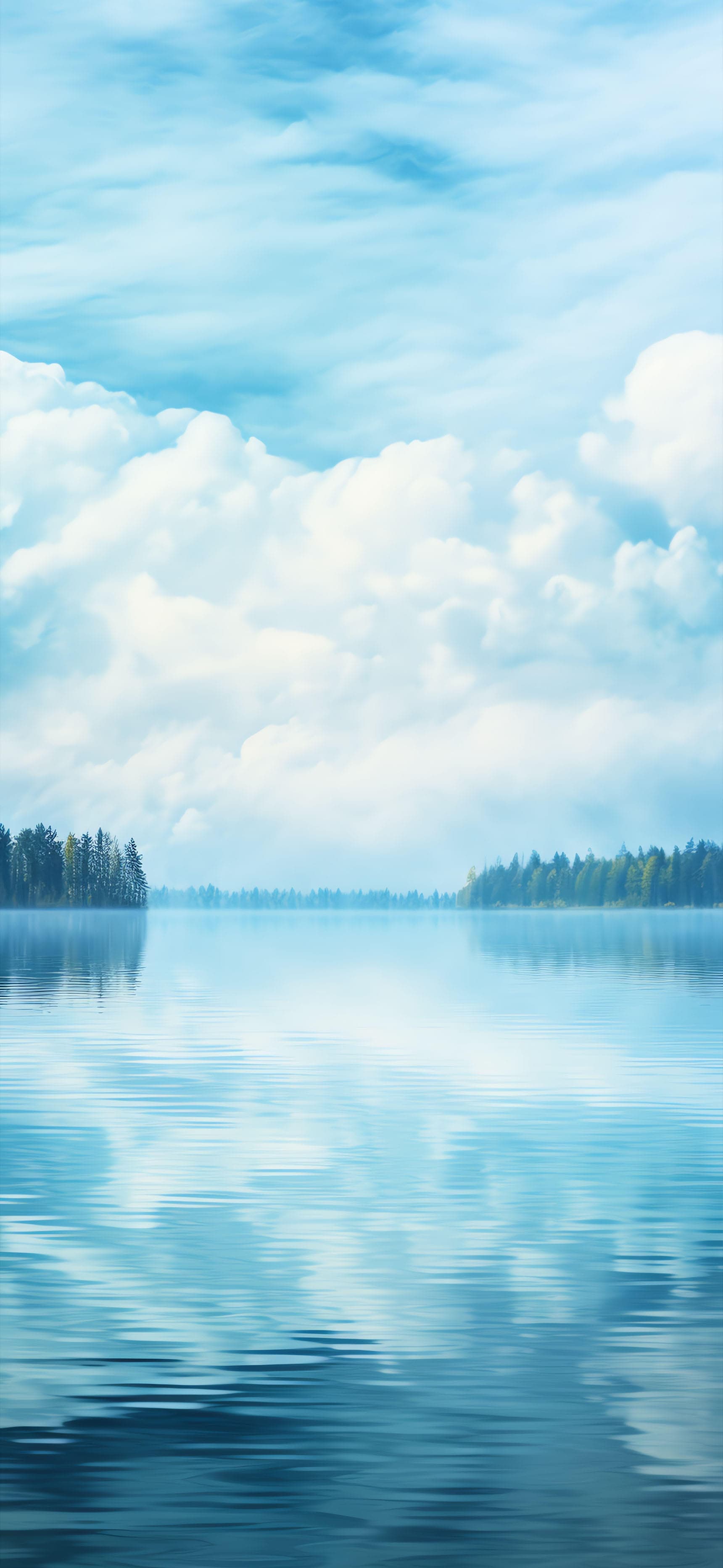 Reflective Lake Scene - Pro phone wallpaper