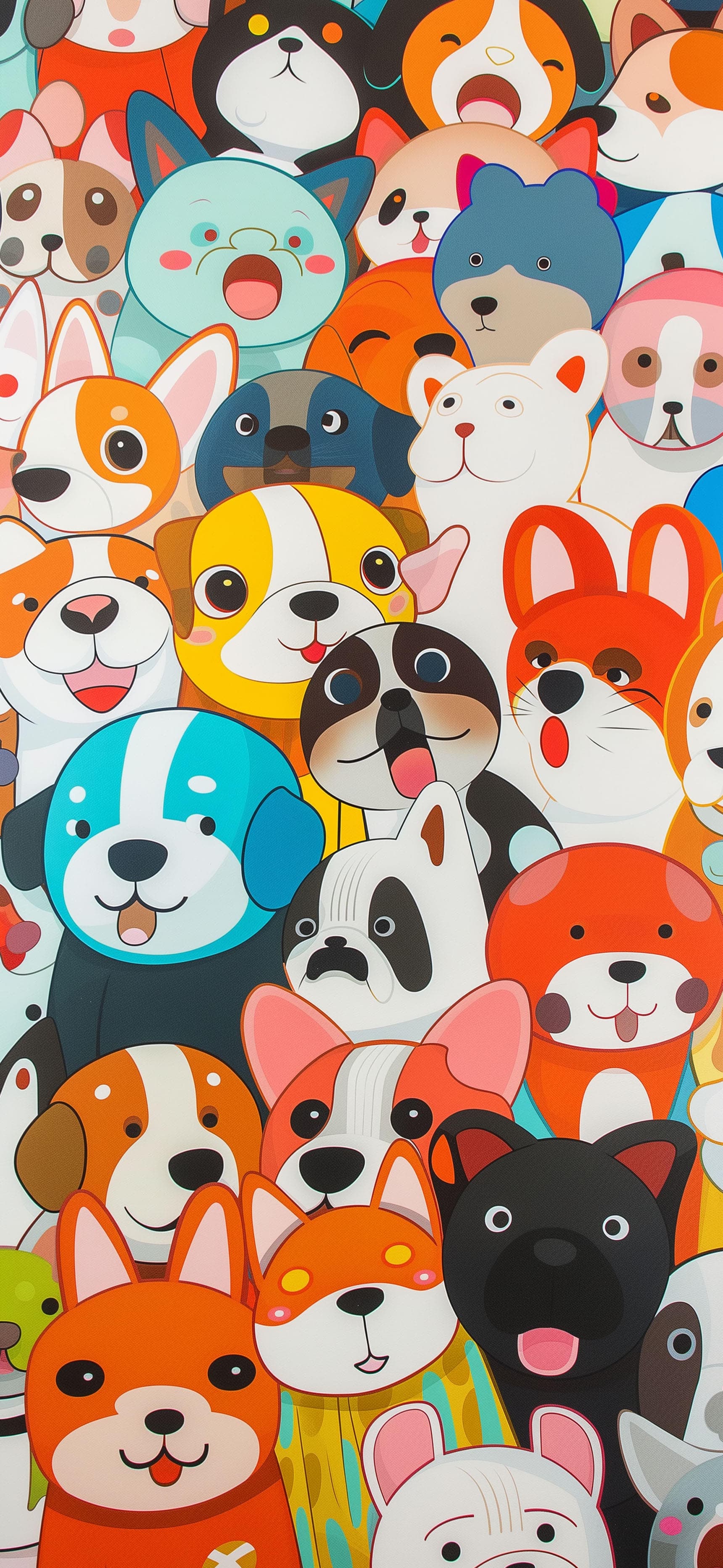 Cartoon Dog Pile - Pro phone wallpaper