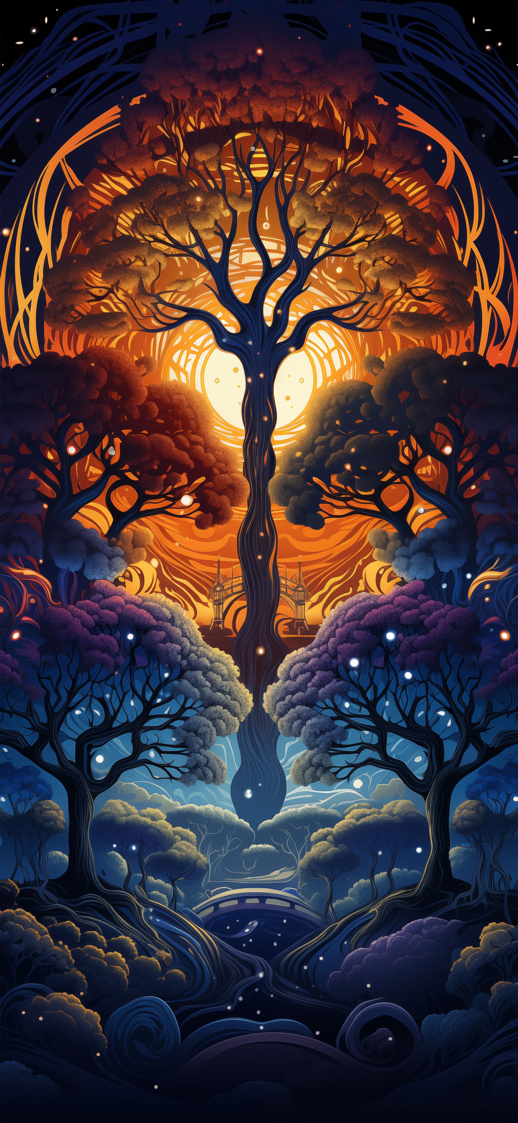 Enchanted Forest Tree - Pro phone wallpaper