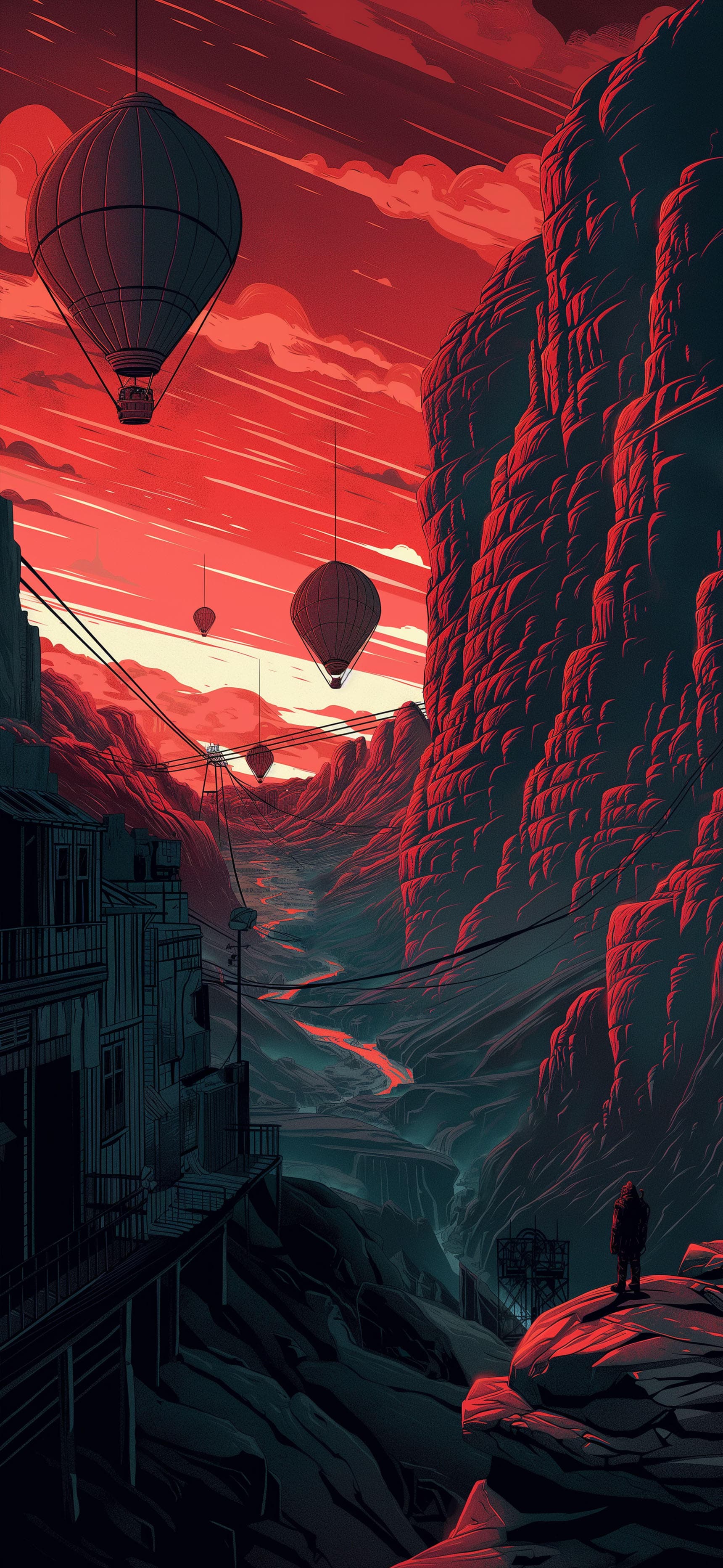 Red Canyon Balloons - Pro phone wallpaper