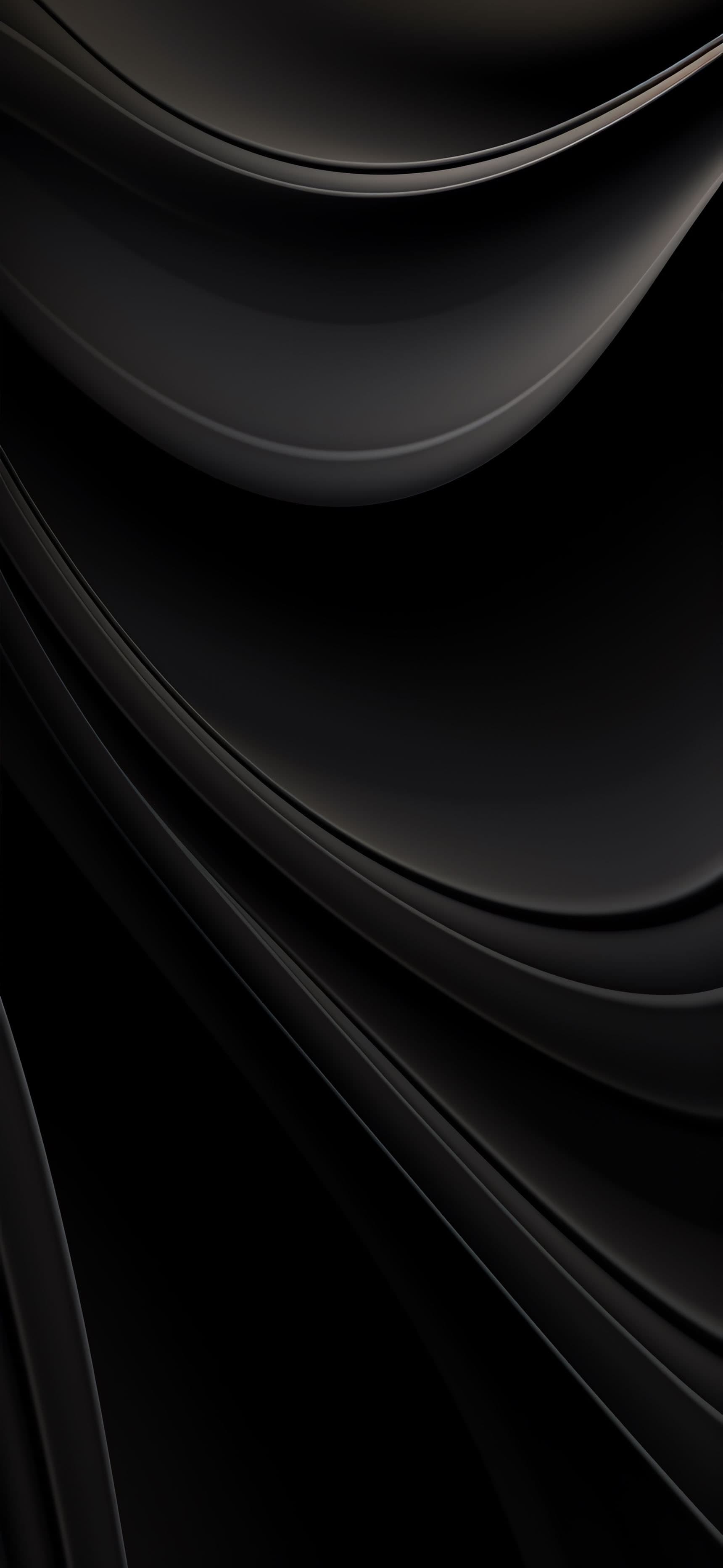 Abstract Black Waves - Pro phone wallpaper
